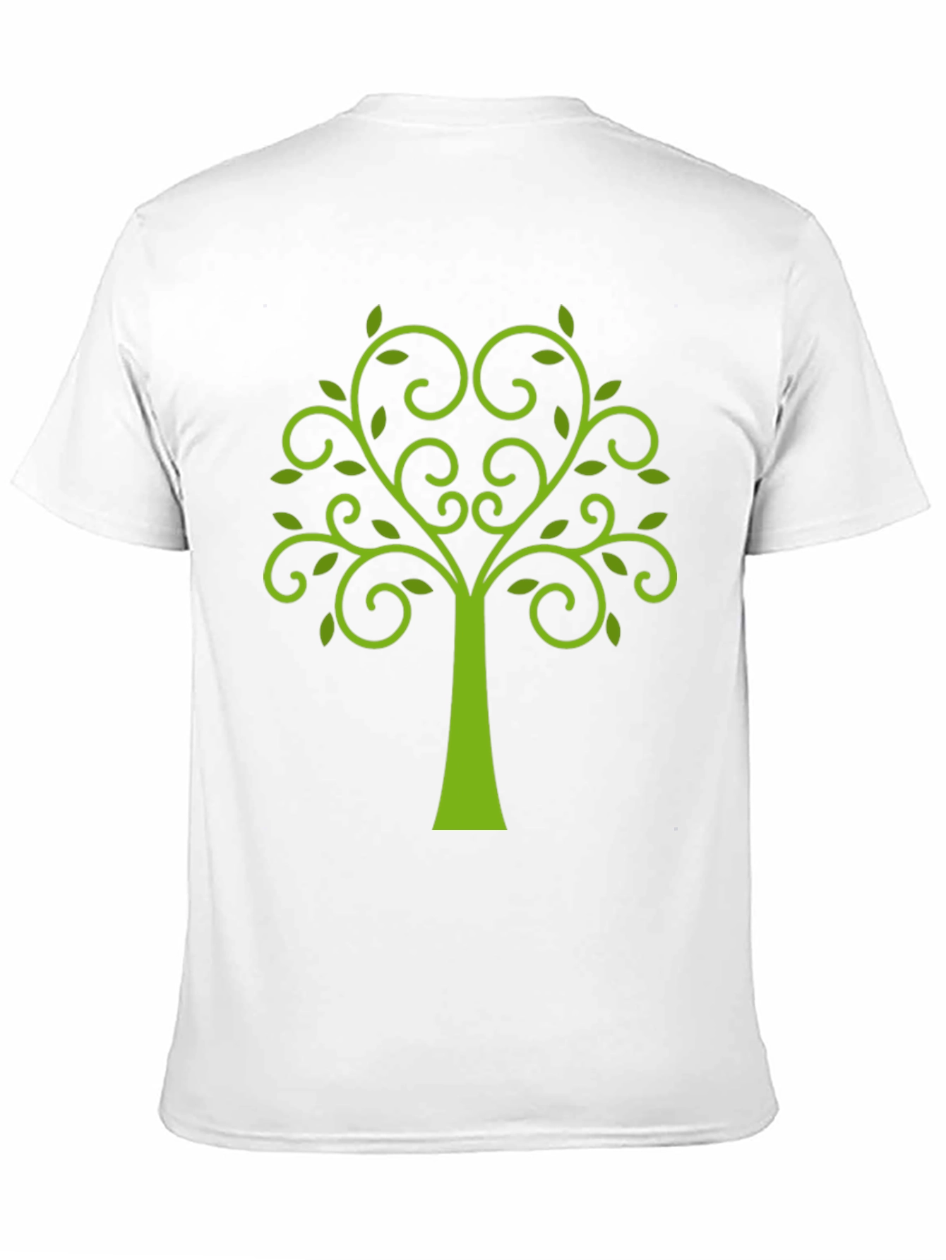 Green Tree Graphic Black T-Shirt