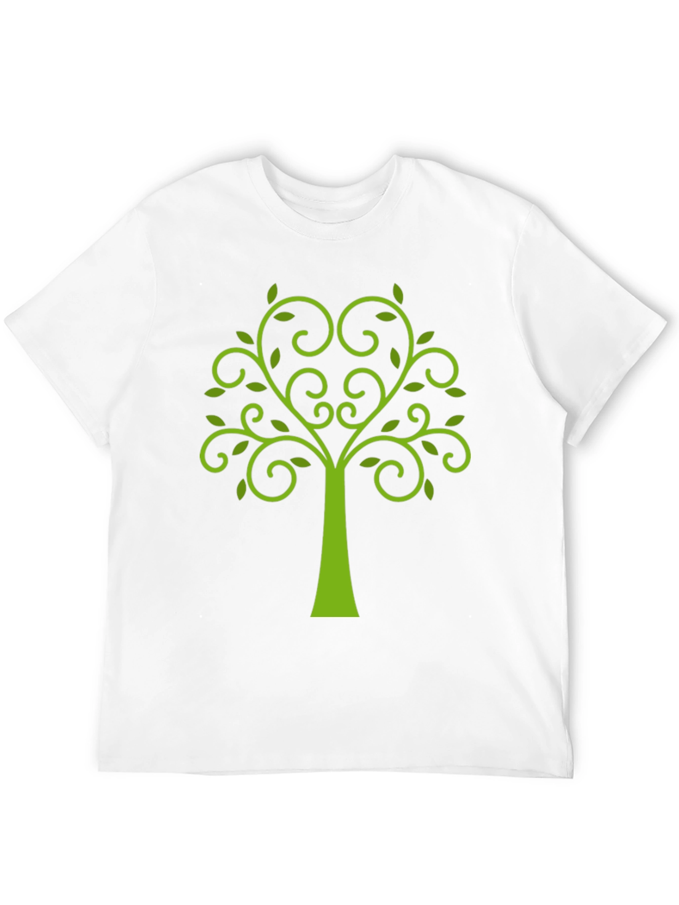 Green Tree Graphic Black T-Shirt