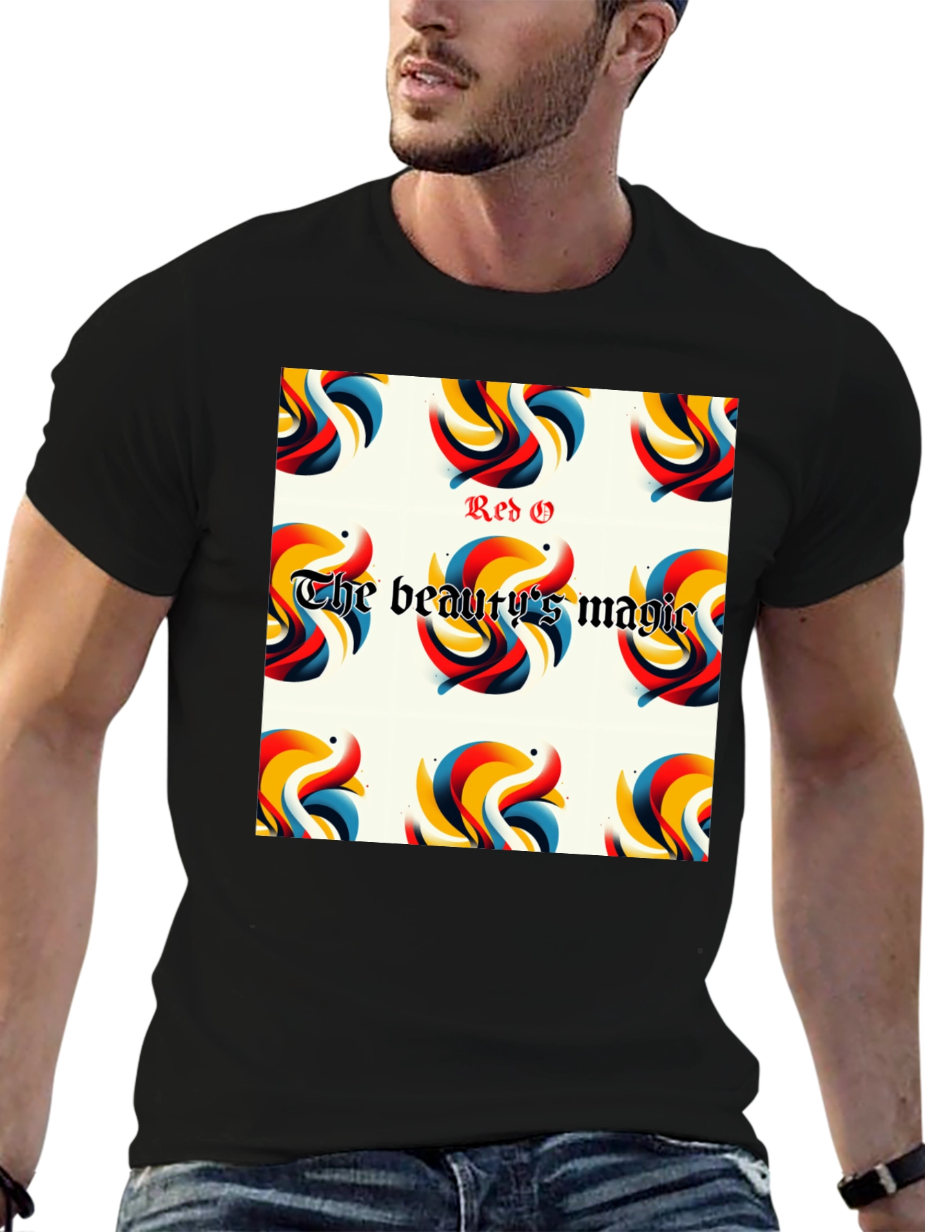 Red G The Beautys Magic Black T-Shirt