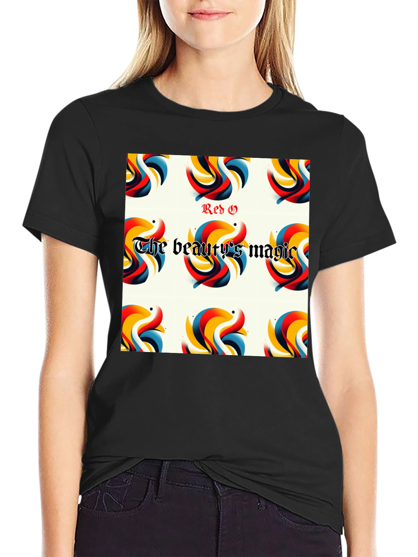 Red G The Beautys Magic Black T-Shirt