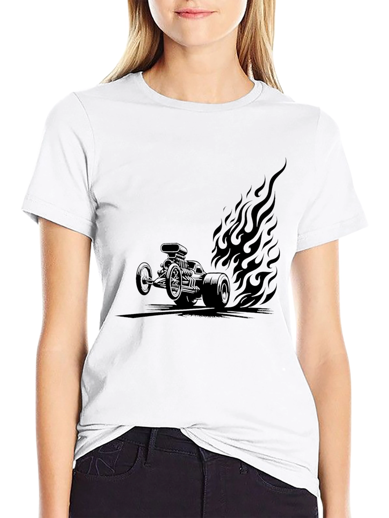 Black Hot Rod Graphic Tee