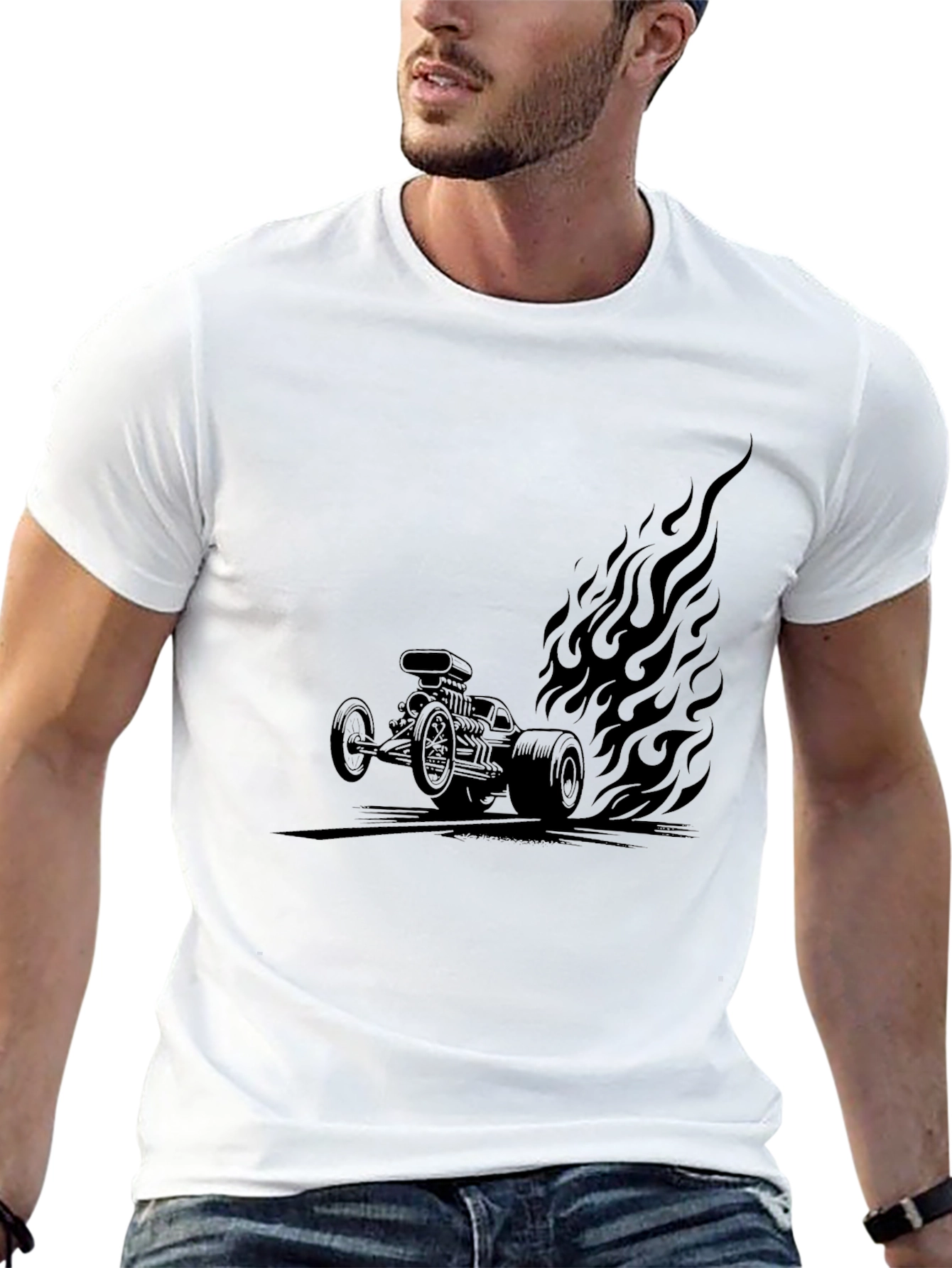 Black Hot Rod Graphic Tee