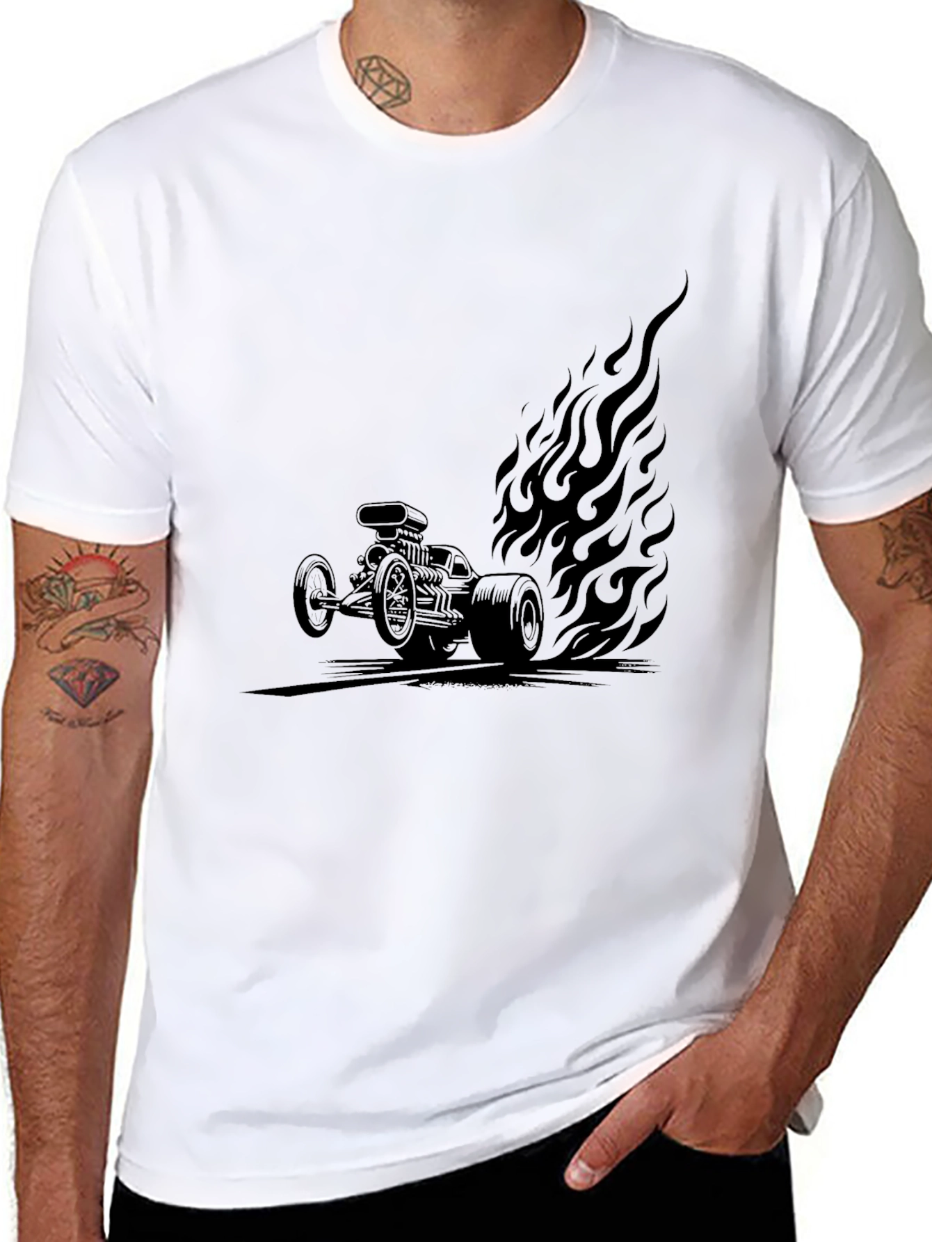 Black Hot Rod Graphic Tee