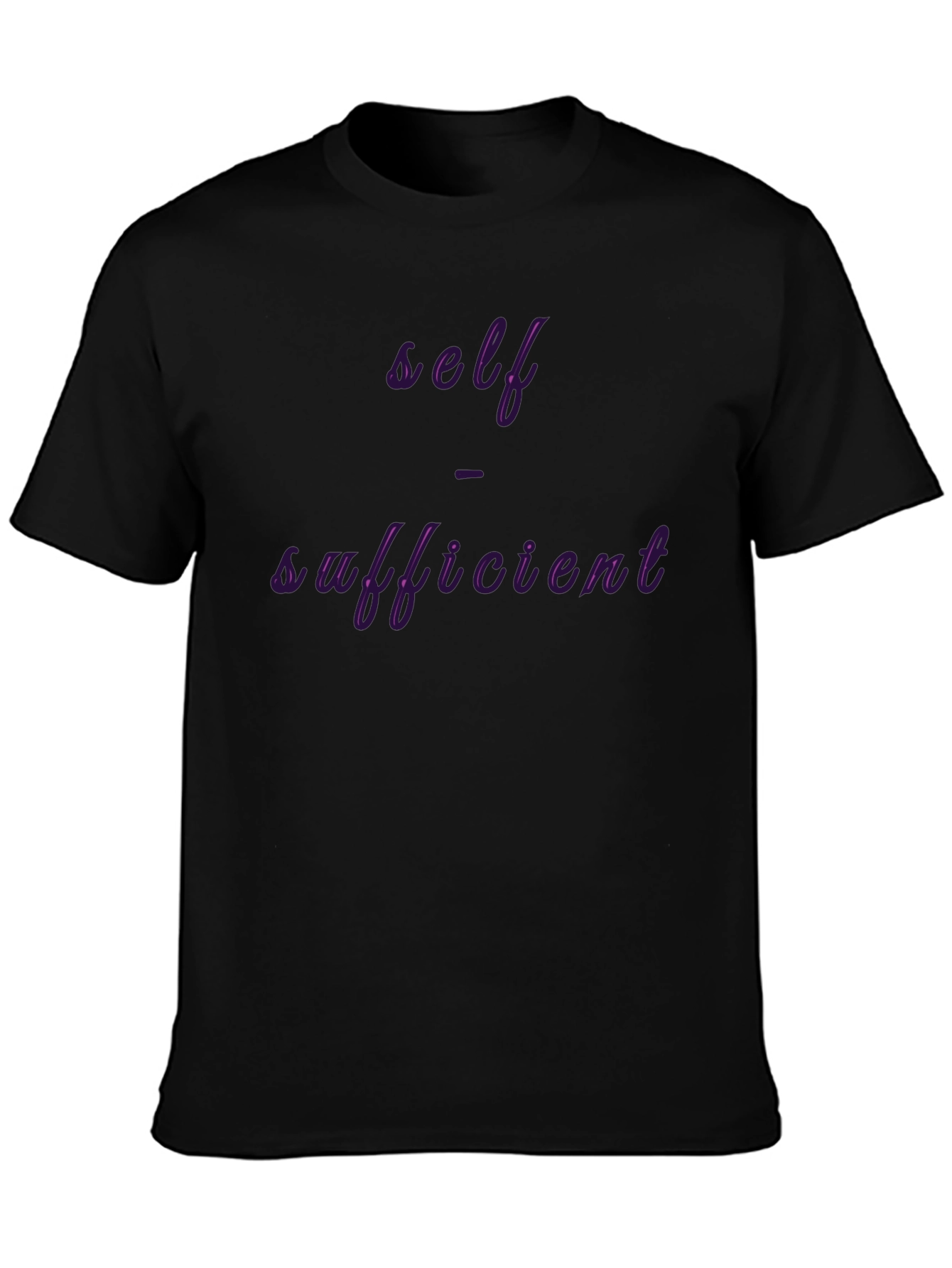 Self Sufficient Graphic Print Tee - Black