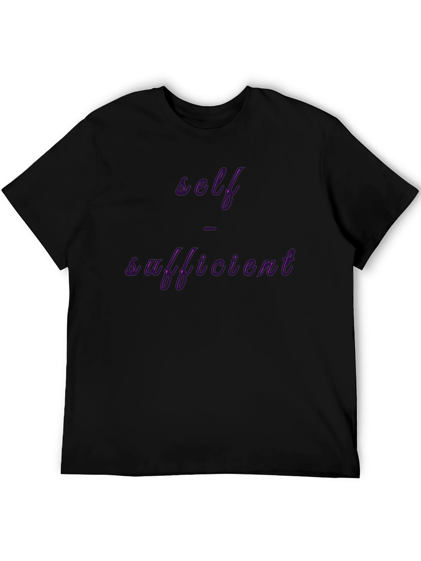 Self Sufficient Graphic Print Tee - Black