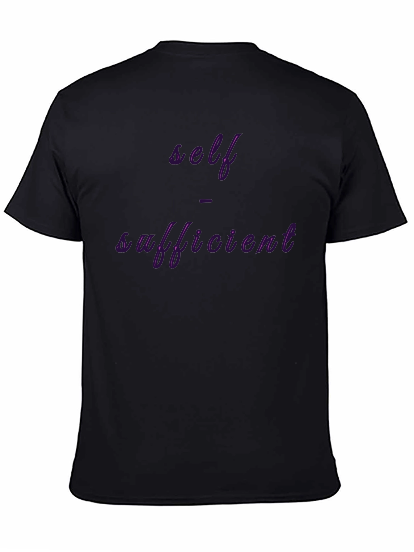 Self Sufficient Graphic Print Tee - Black