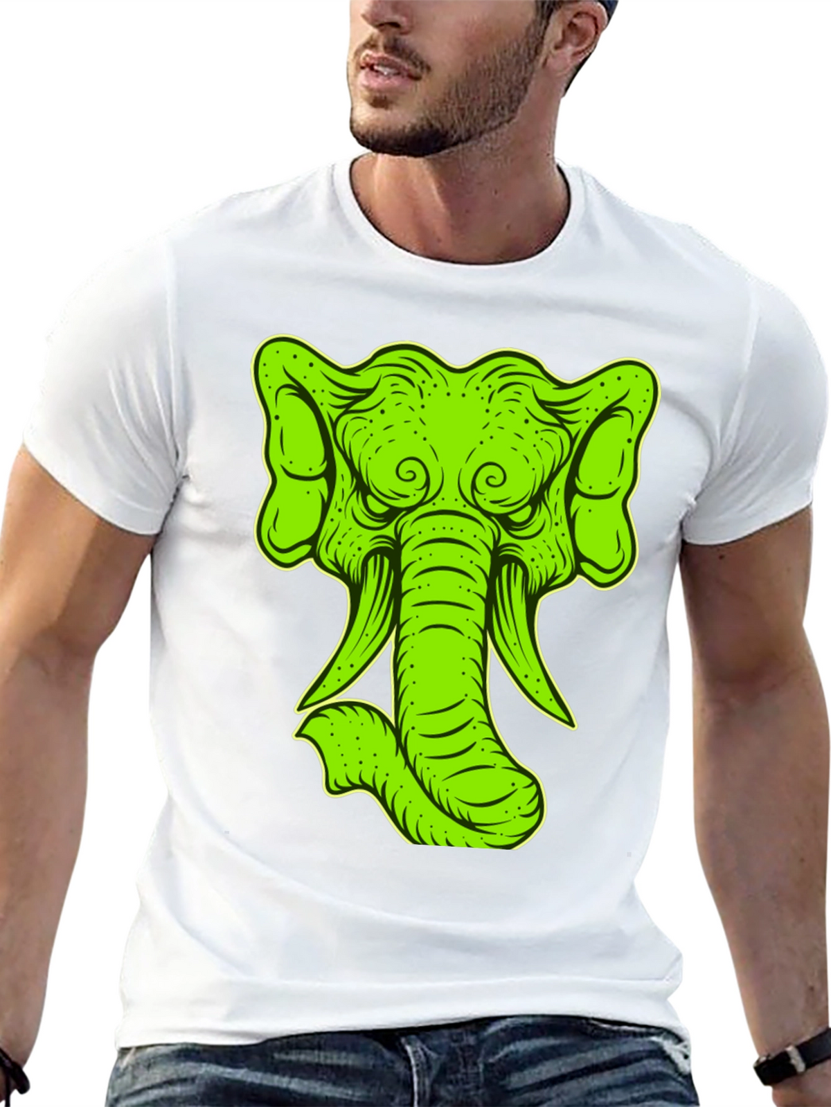 Elephant Graphic Tee - Black T-Shirt