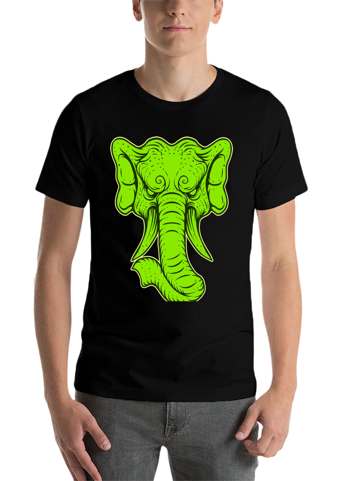 Elephant Graphic Tee - Black T-Shirt
