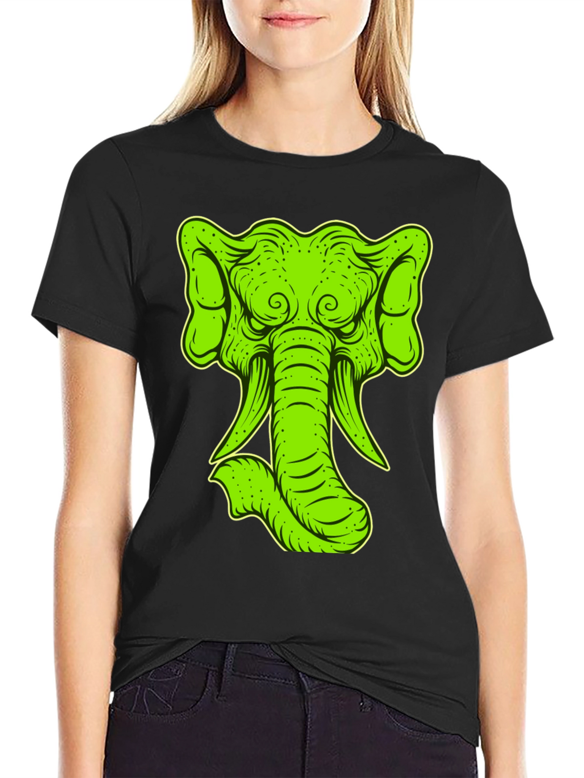 Elephant Graphic Tee - Black T-Shirt
