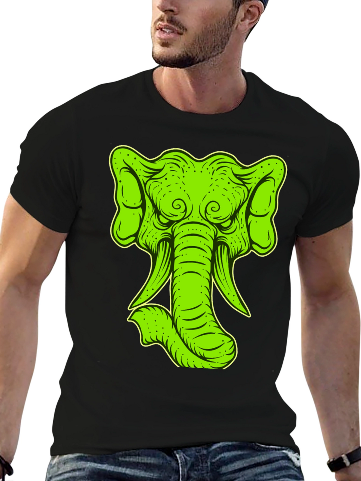 Elephant Graphic Tee - Black T-Shirt