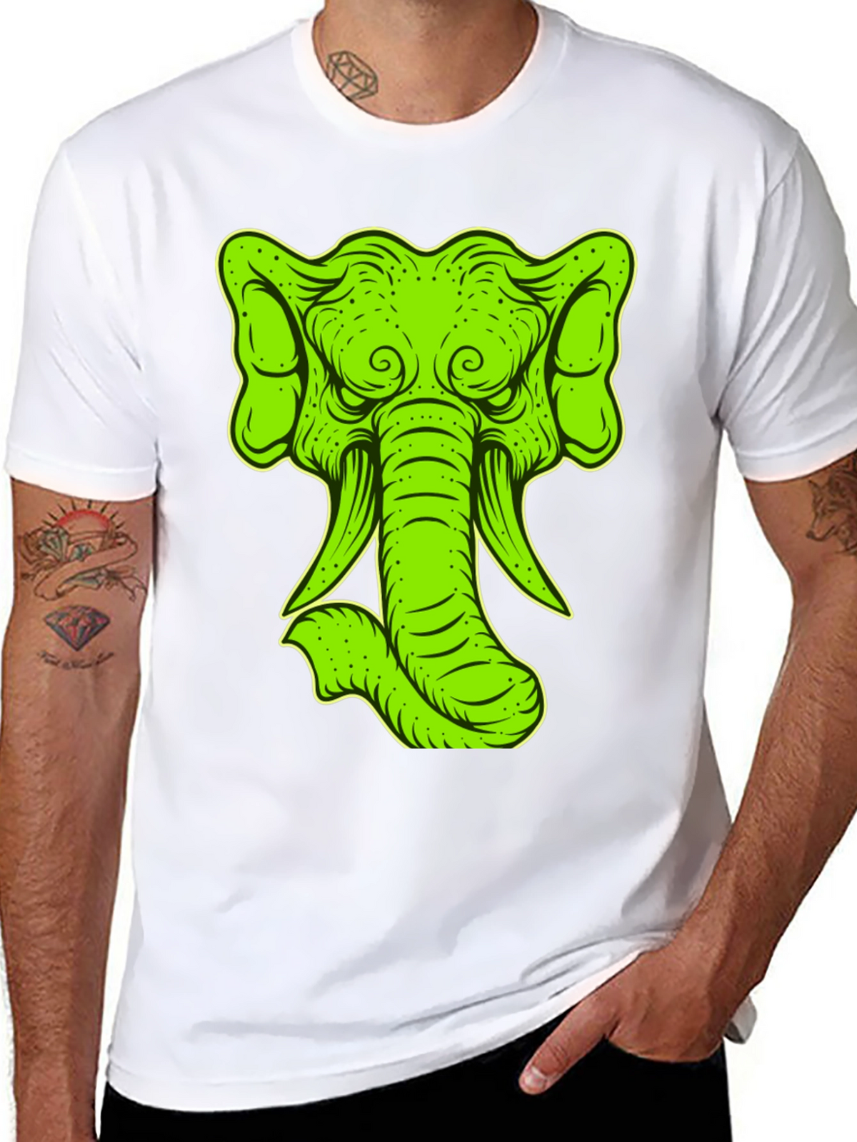 Elephant Graphic Tee - Black T-Shirt