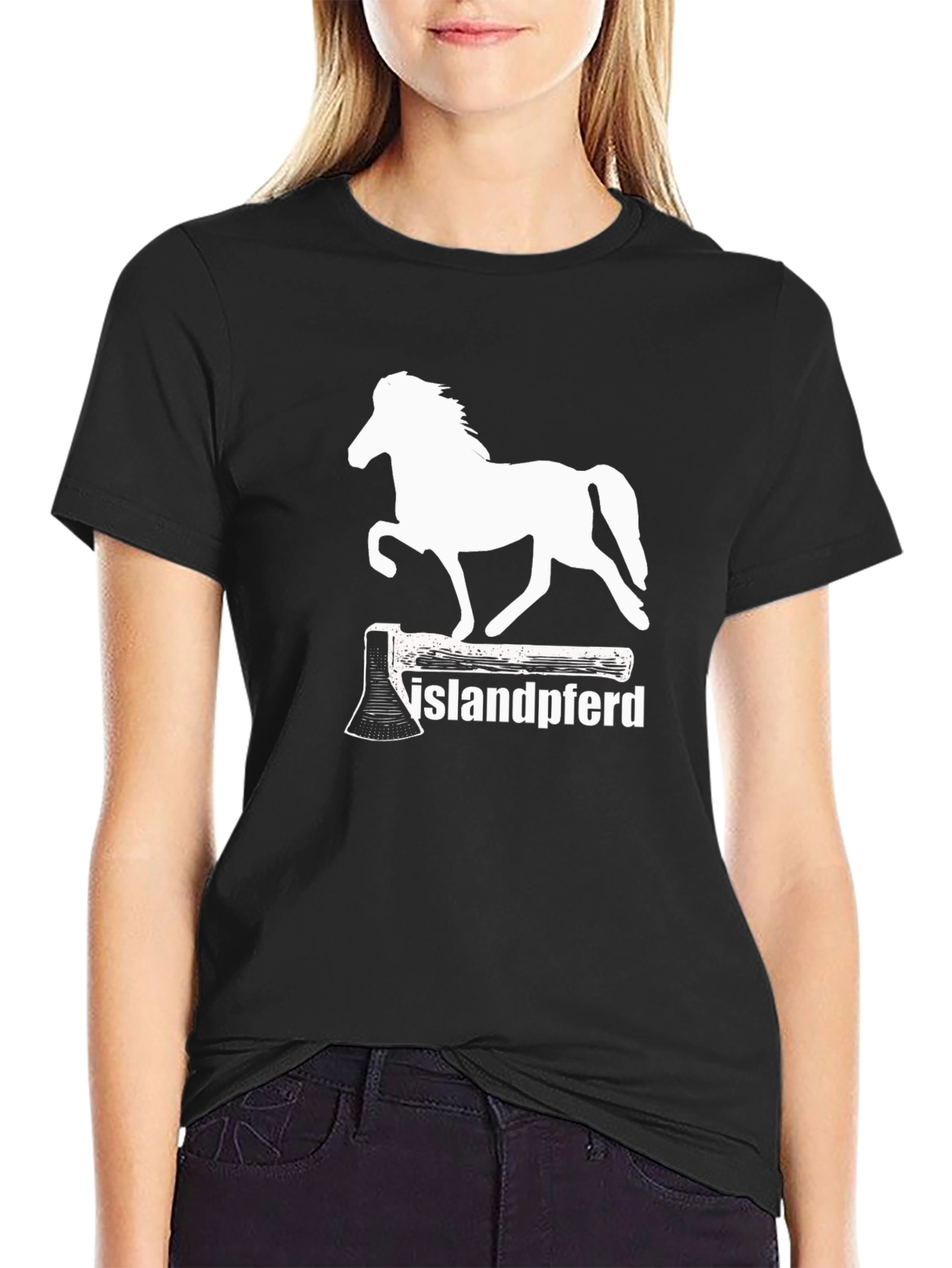 Islandpferd T-Shirt - Axe & Horse Graphic Tee