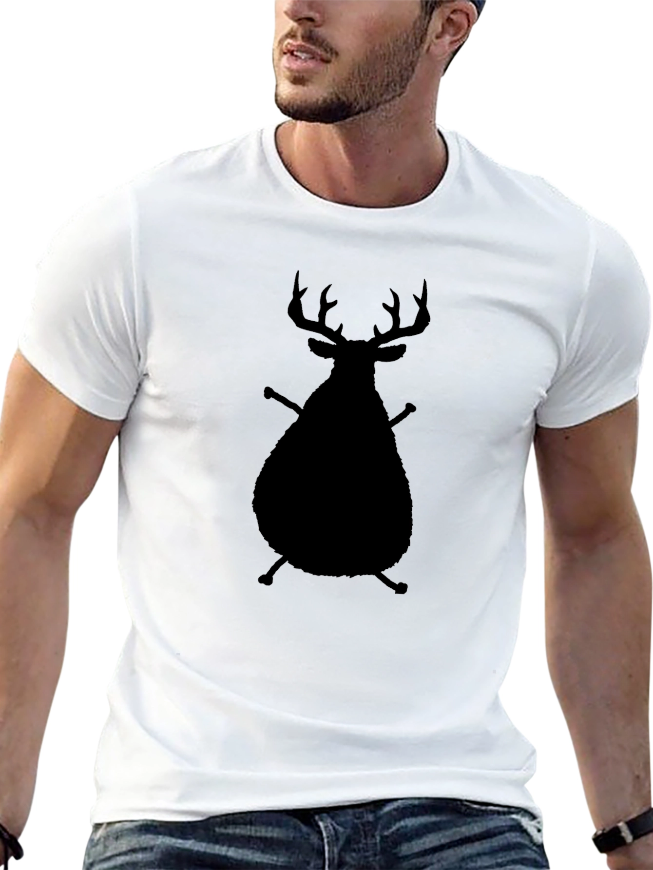 Silhouette Deer & Sticks Graphic Tee