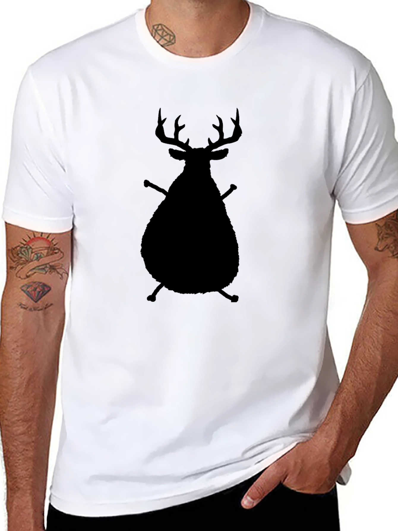 Silhouette Deer & Sticks Graphic Tee