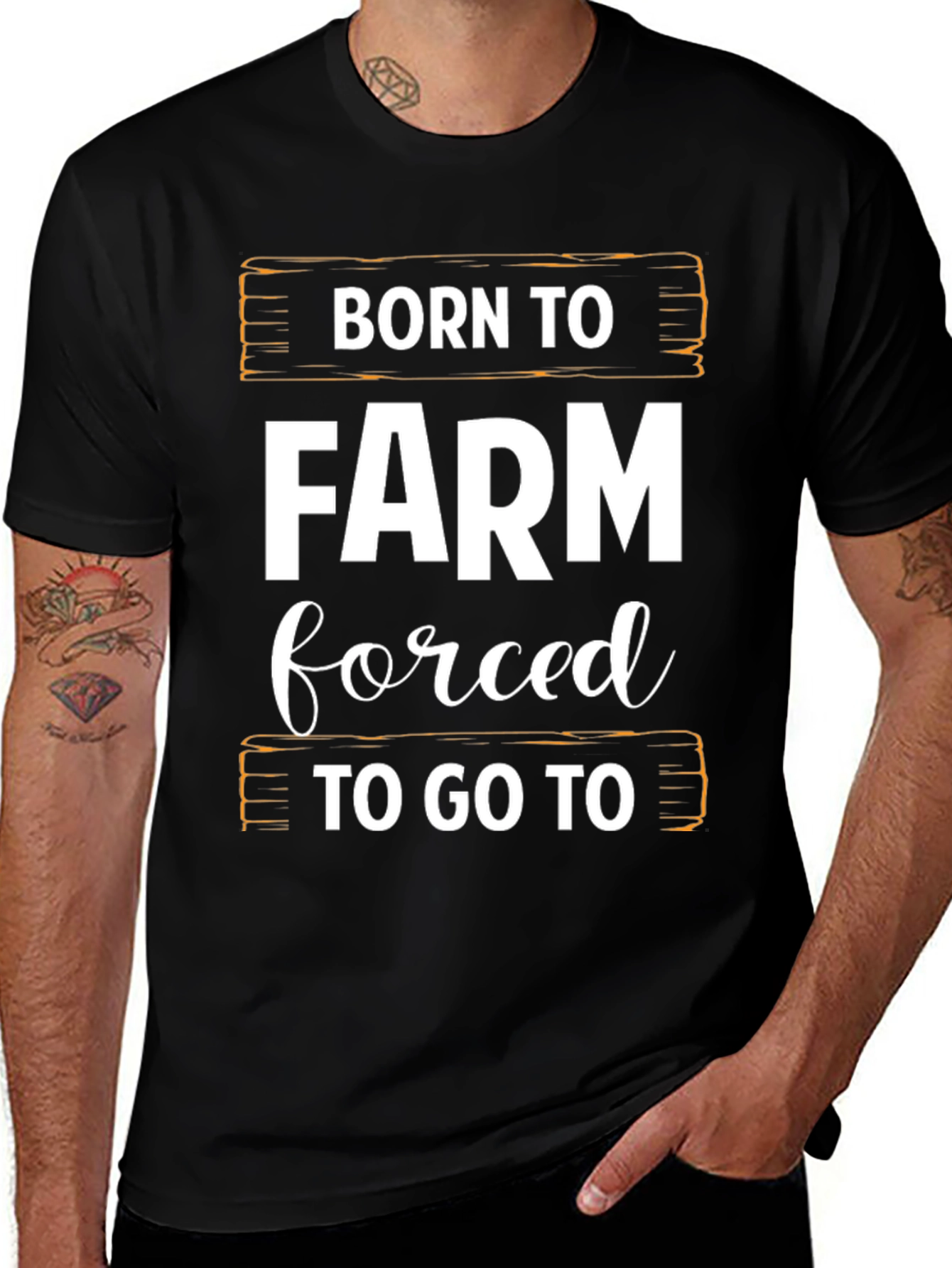 Born to Farm T-Shirt - Black Cotton Tee