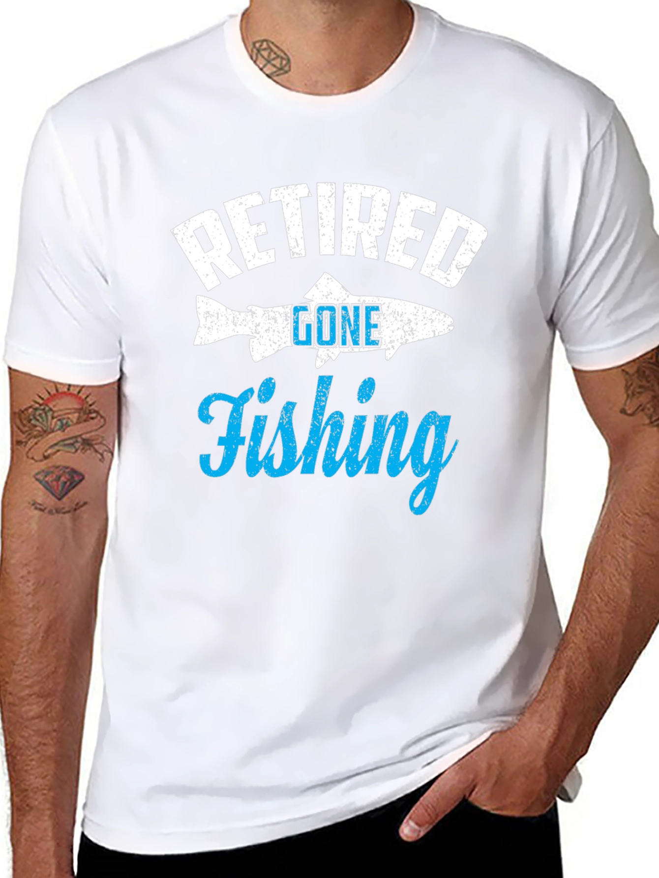 Retired Gone Fishing T-Shirt - Angler Retirement Gift