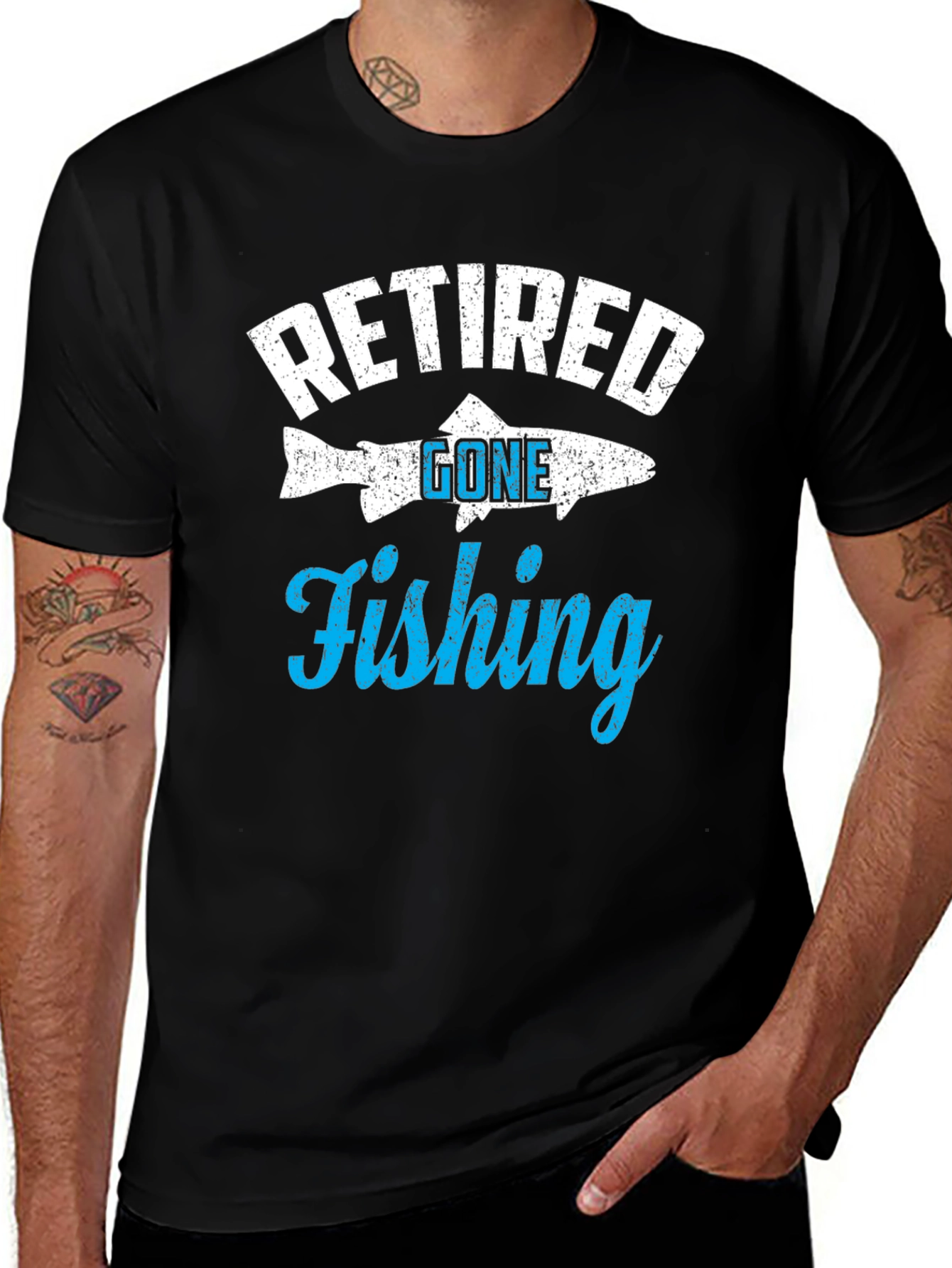 Retired Gone Fishing T-Shirt - Angler Retirement Gift