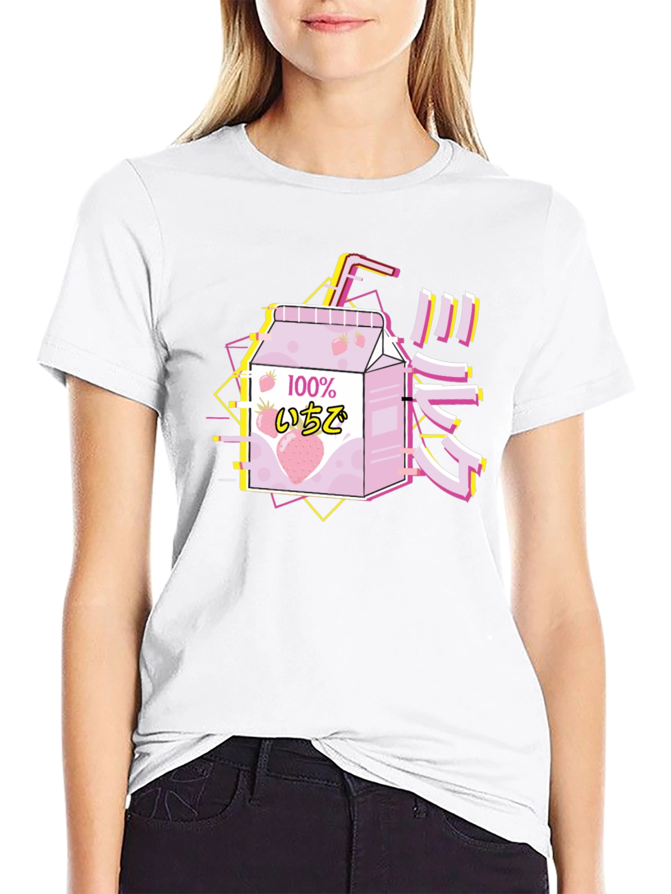 Strawberry Milk T-Shirt - Vaporwave Aesthetic