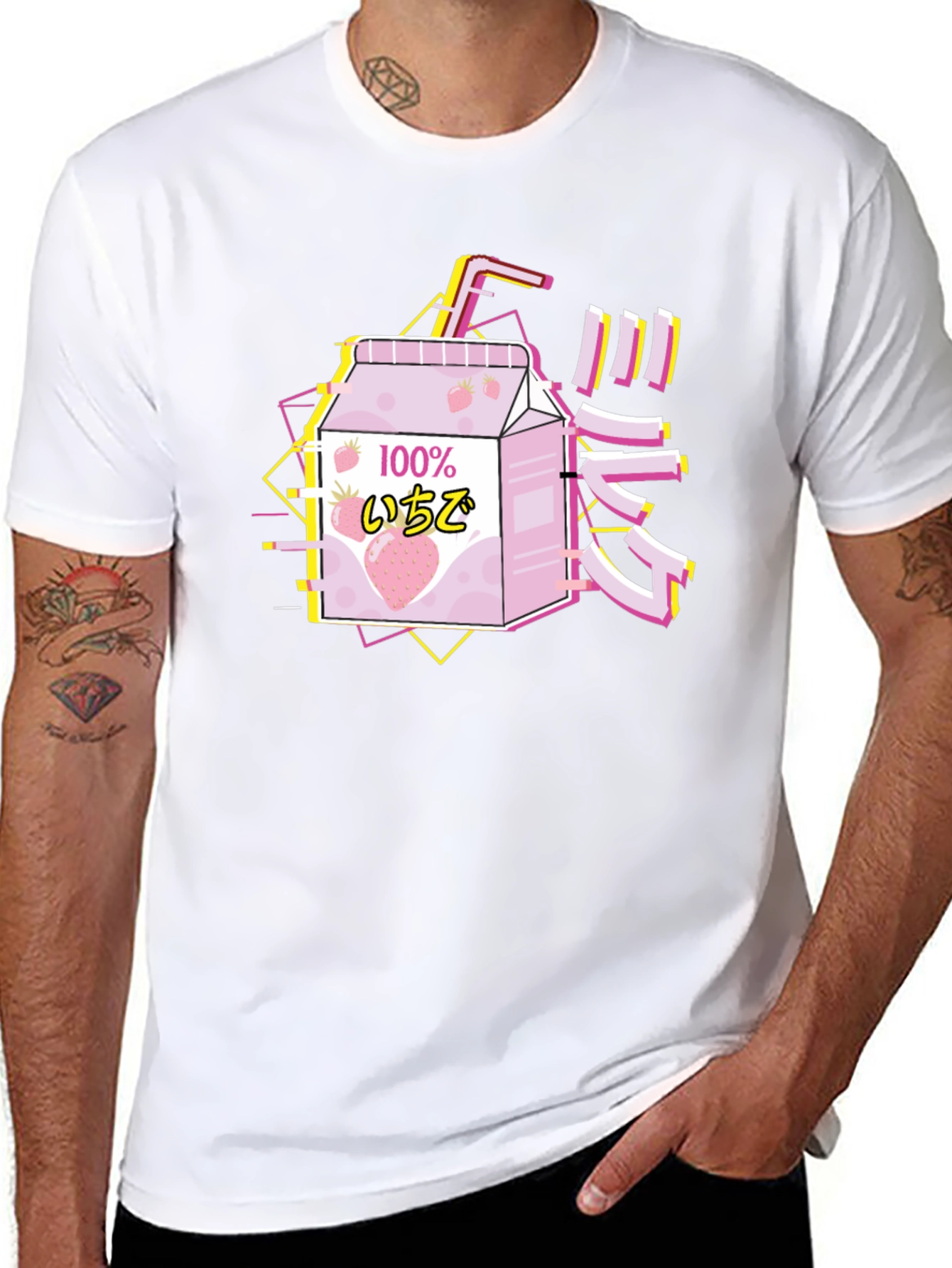 Strawberry Milk T-Shirt - Vaporwave Aesthetic