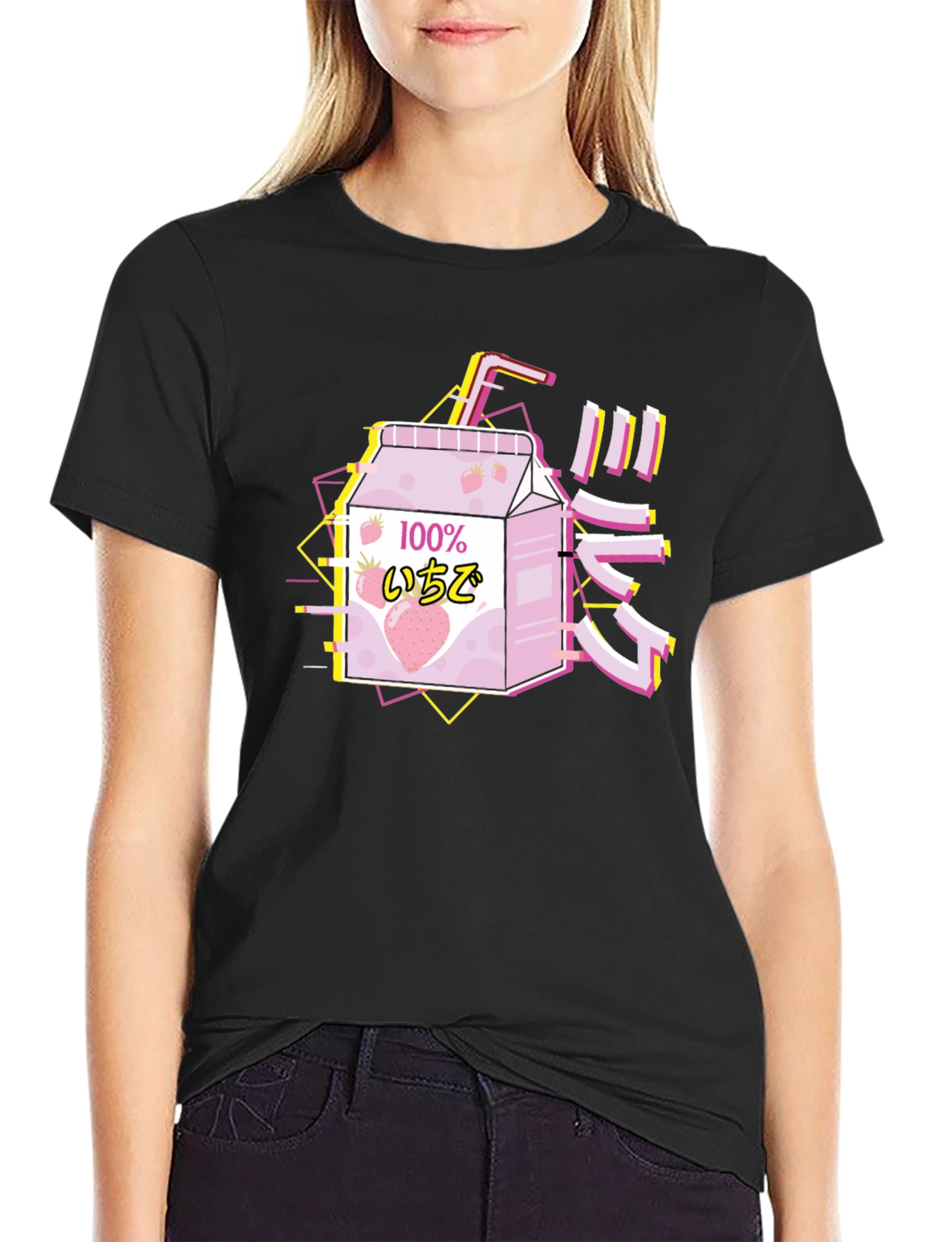 Strawberry Milk T-Shirt - Vaporwave Aesthetic