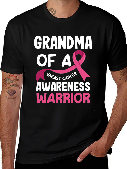 Grandma of a Warrior Breast Cancer Awareness T-Shirt