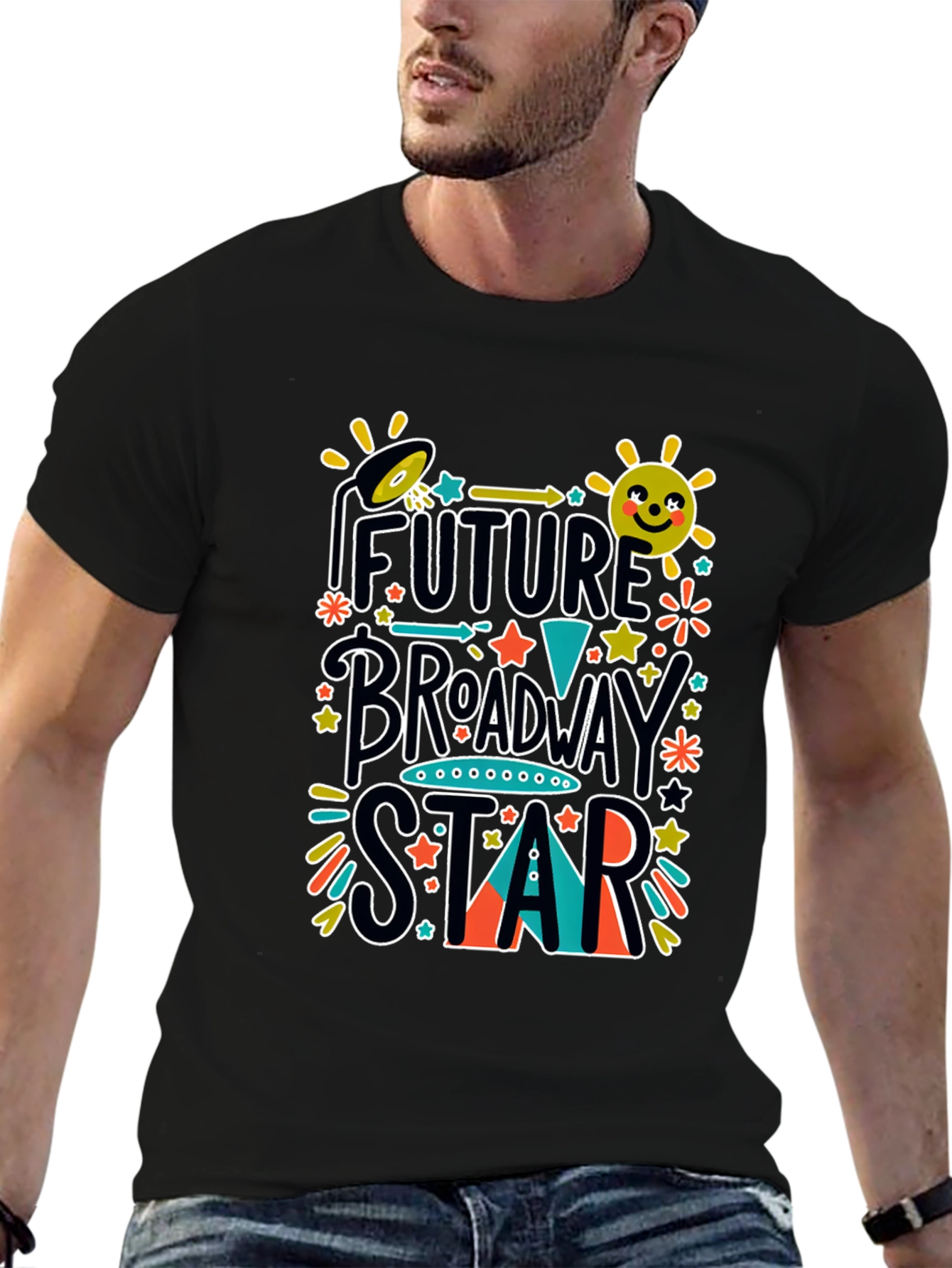 Future Broadway Star Graphic Tee - Black