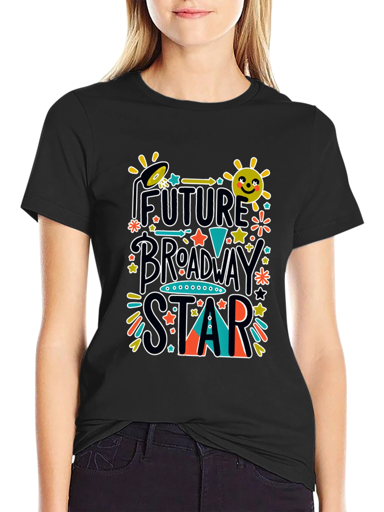 Future Broadway Star Graphic Tee - Black