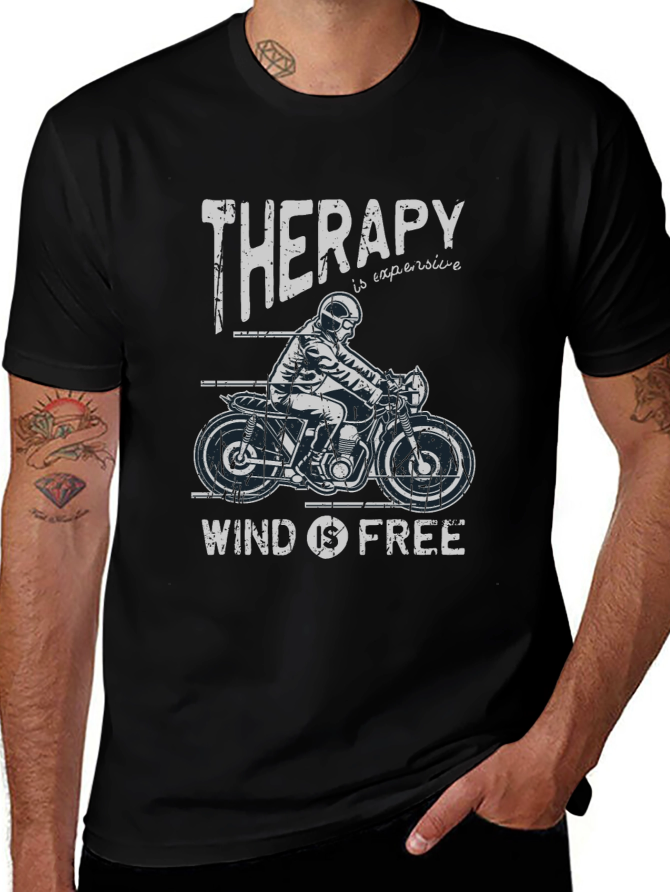 Therapy is Expensive Motorcycle Graphic Tee