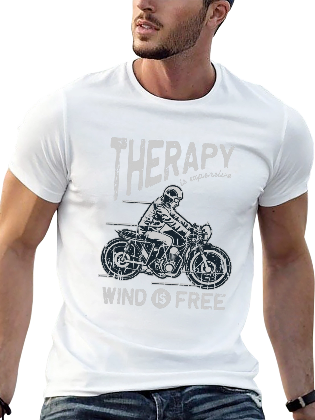 Therapy is Expensive Motorcycle Graphic Tee