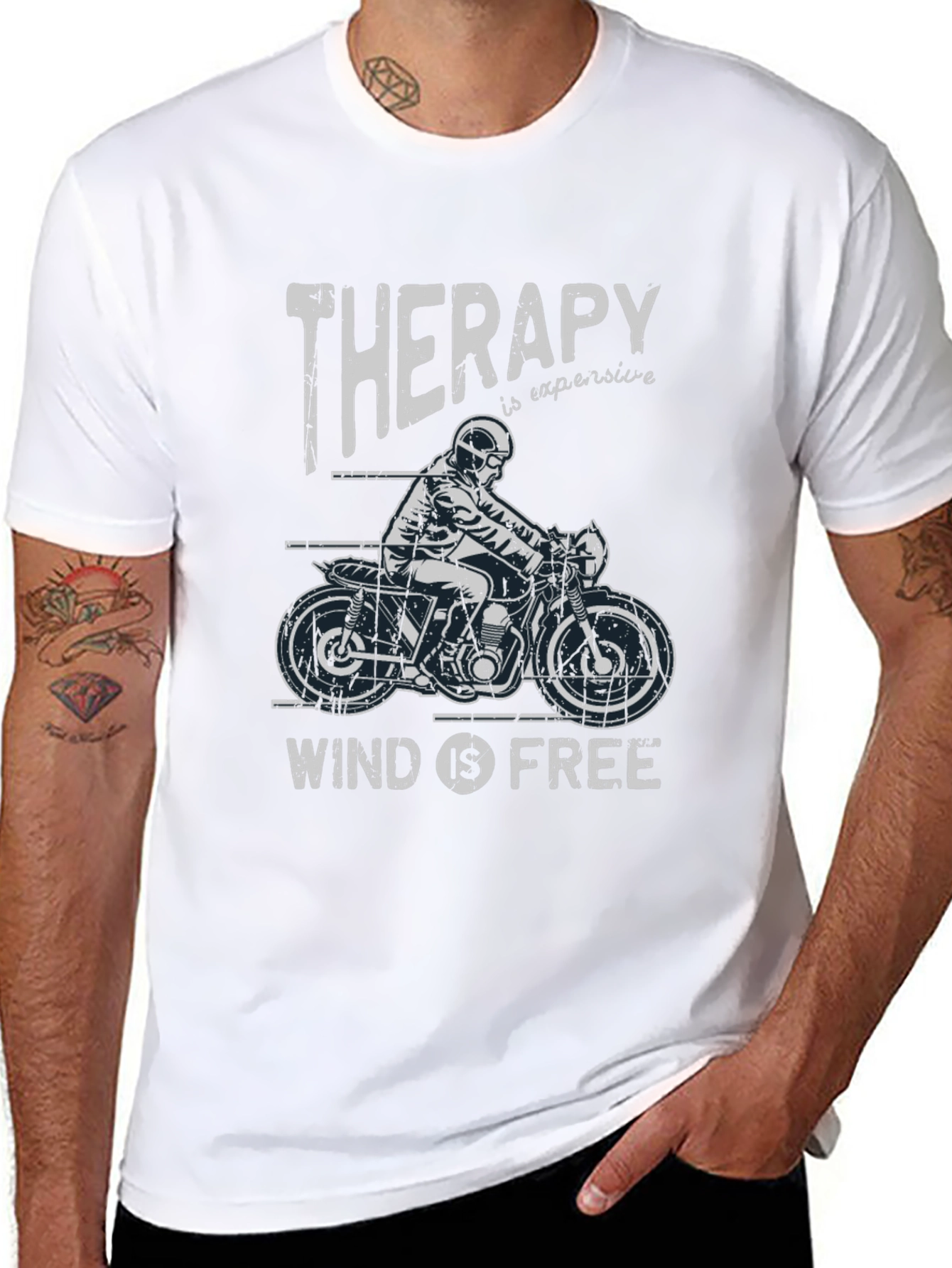 Therapy is Expensive Motorcycle Graphic Tee