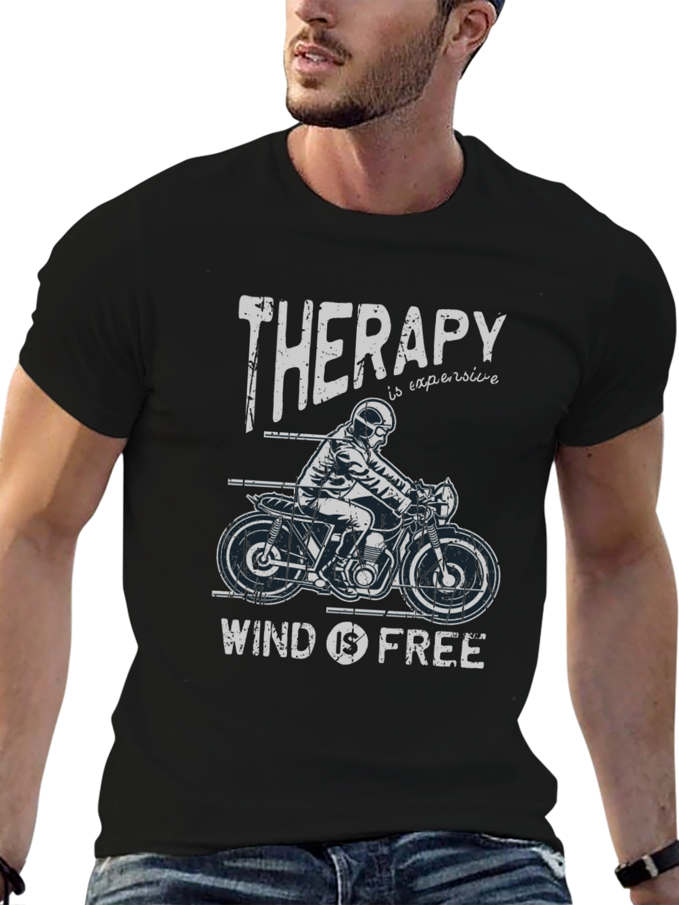 Therapy is Expensive Motorcycle Graphic Tee