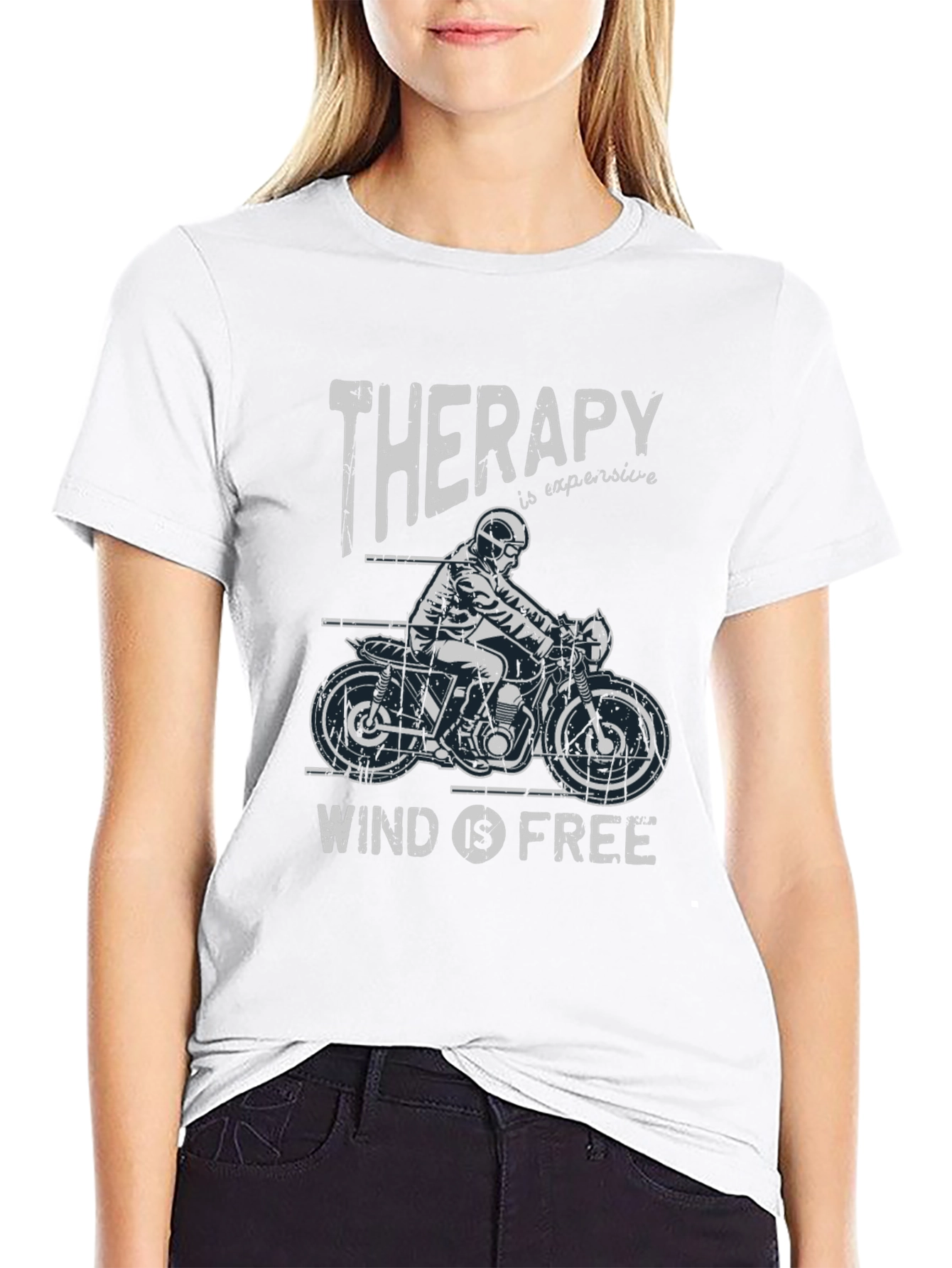 Therapy is Expensive Motorcycle Graphic Tee