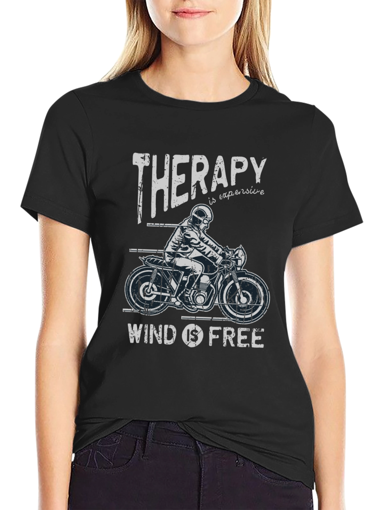 Therapy is Expensive Motorcycle Graphic Tee