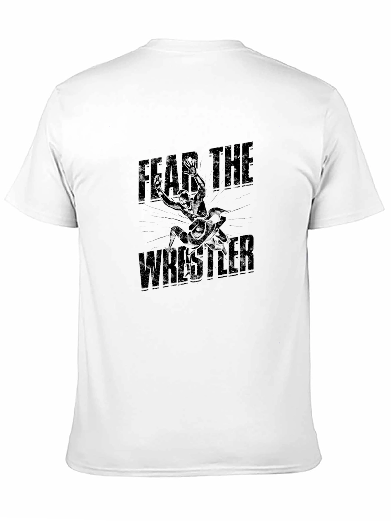Fear the Wrestler Black Graphic T-Shirt
