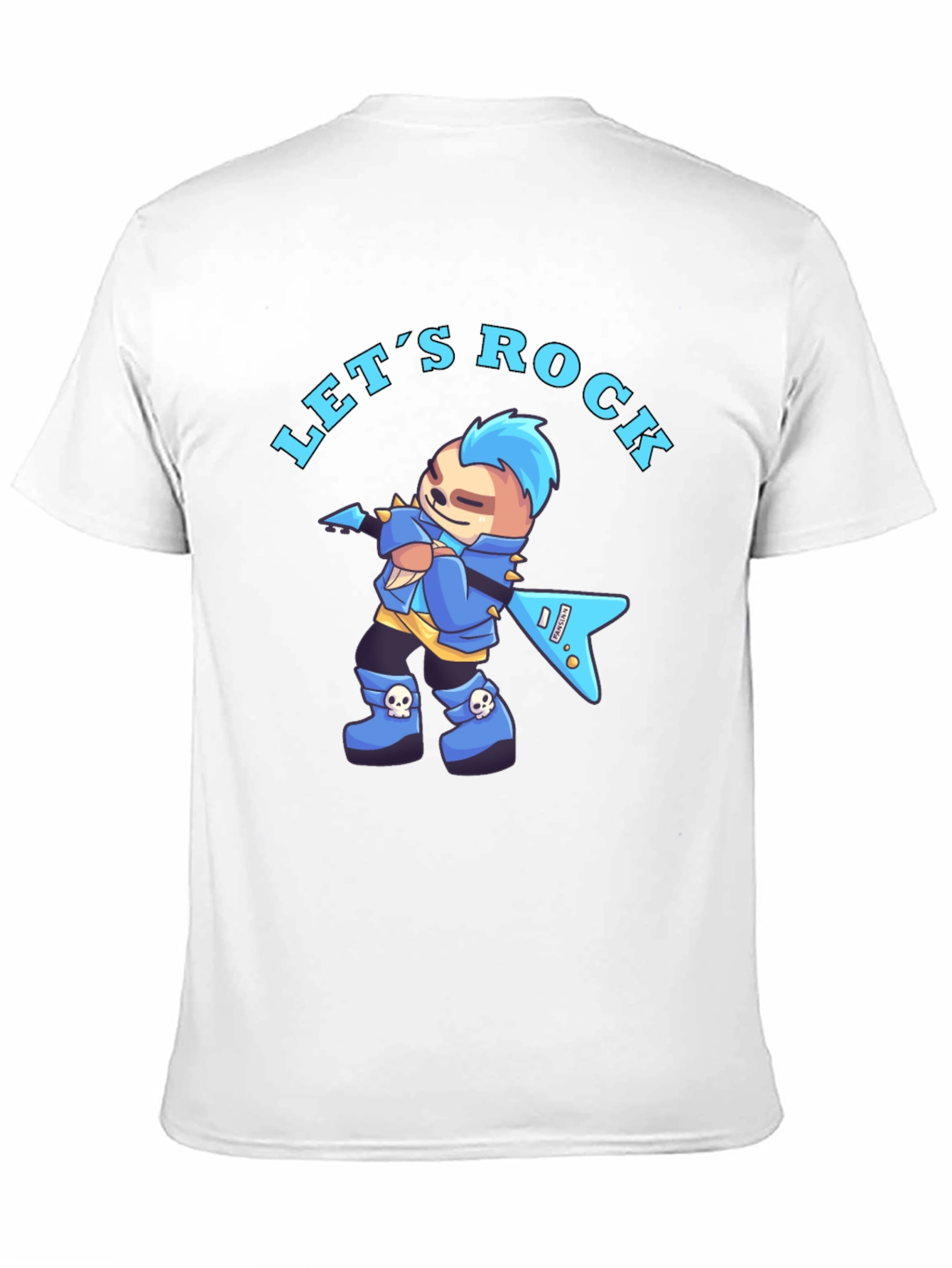 Lets Rock Sloth Graphic Tee - Black Cotton Shirt