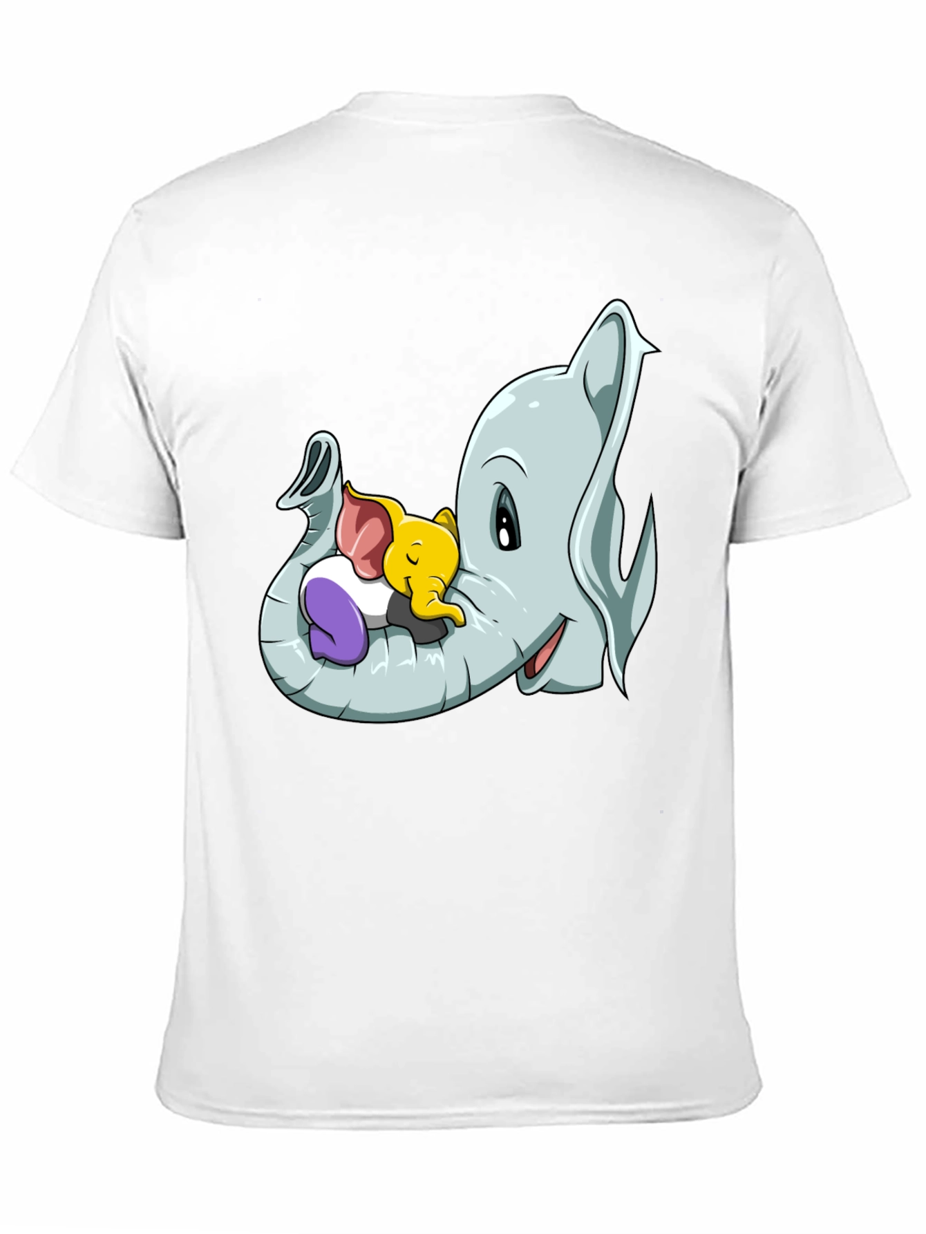 Cute Elephant Family Cartoon T-Shirt