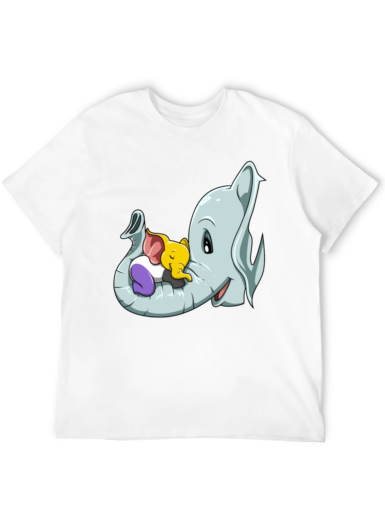 Cute Elephant Family Cartoon T-Shirt