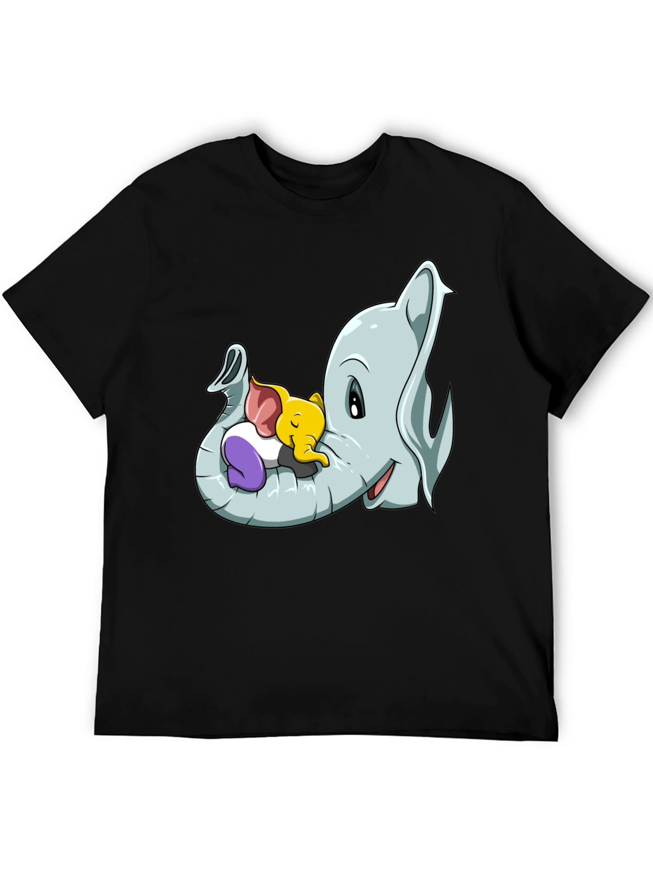 Cute Elephant Family Cartoon T-Shirt