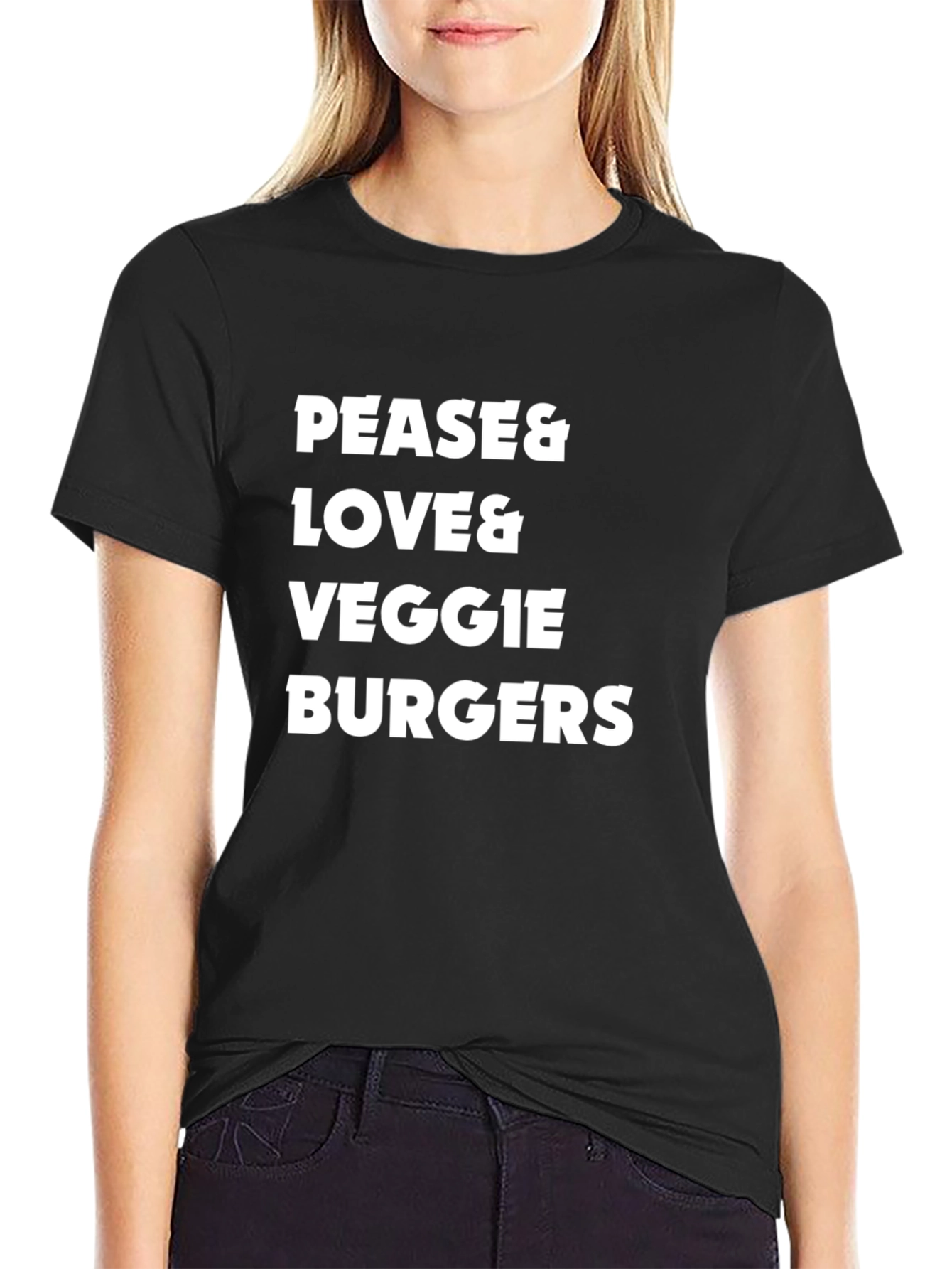 Pease Love Veggie Burgers T-Shirt