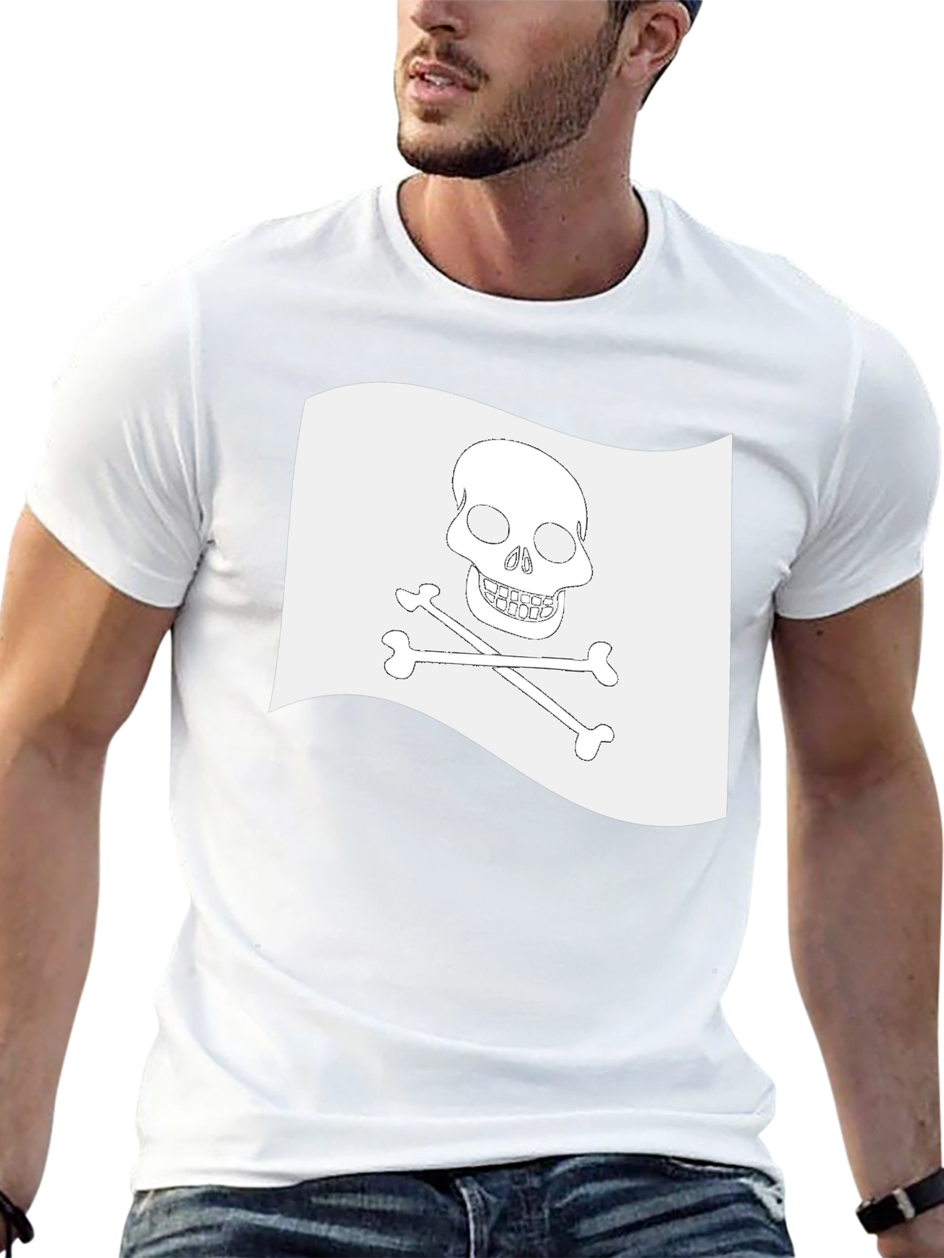 Skull & Crossbones Pirate Flag Black T-Shirt