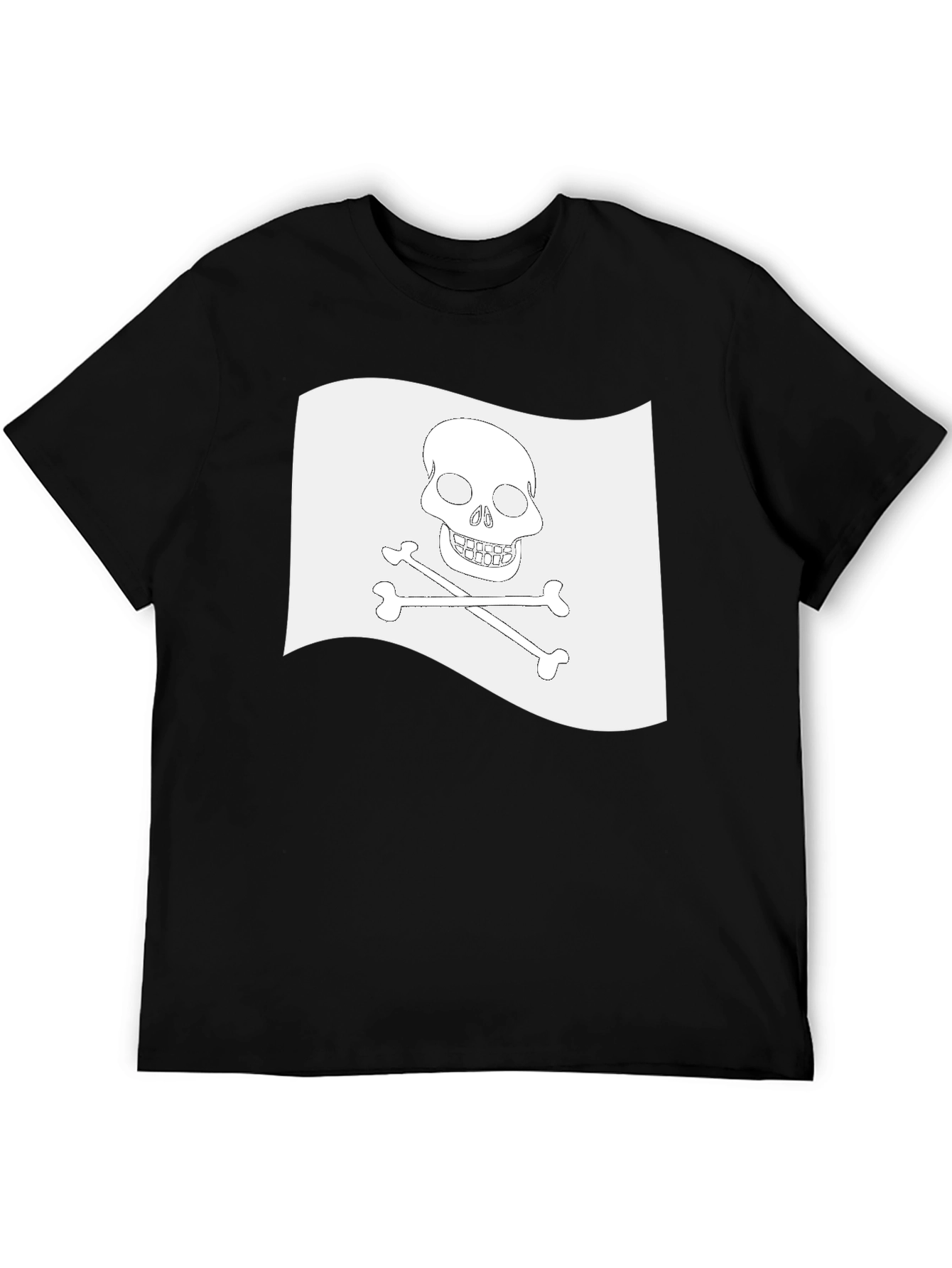 Skull & Crossbones Pirate Flag Black T-Shirt