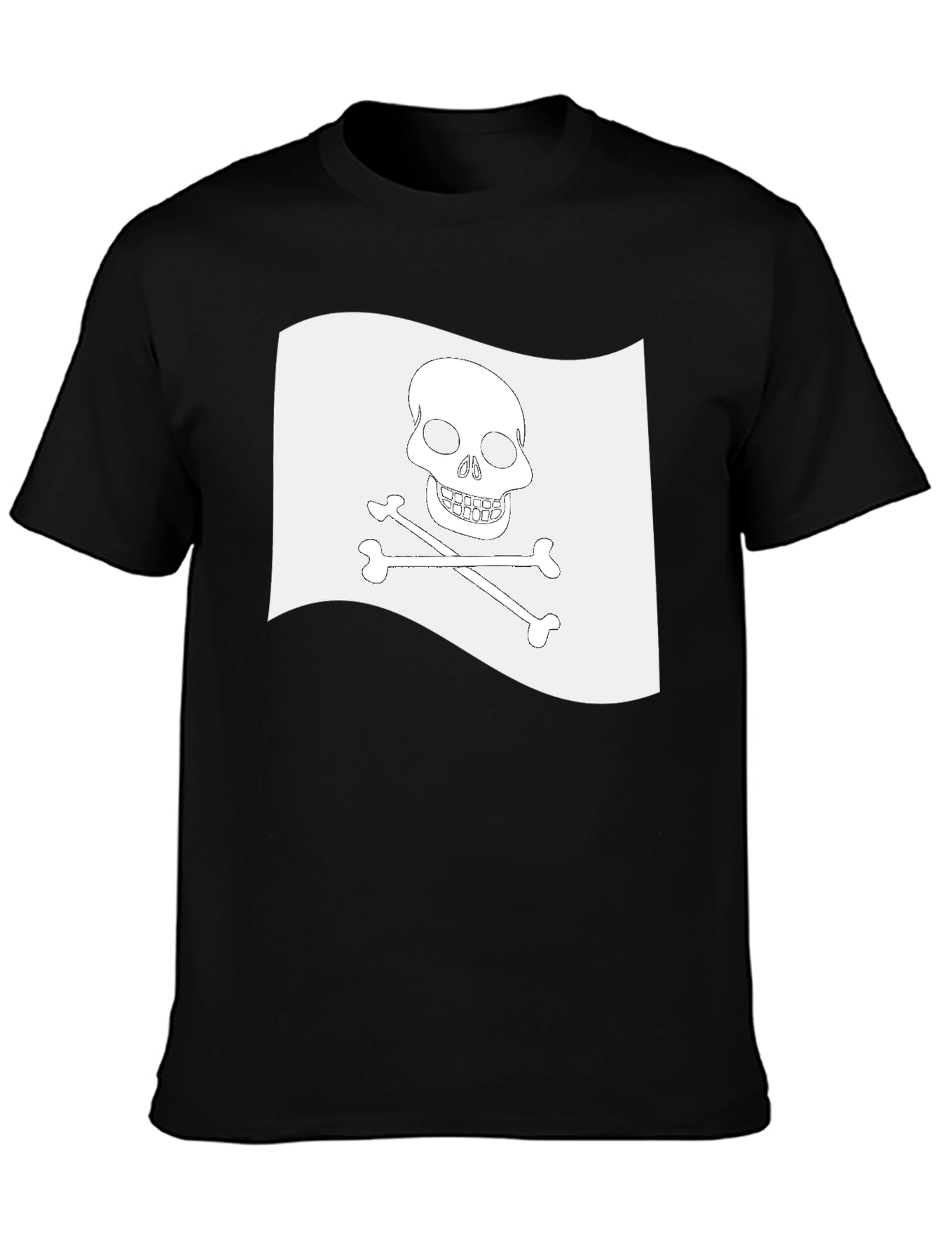 Skull & Crossbones Pirate Flag Black T-Shirt