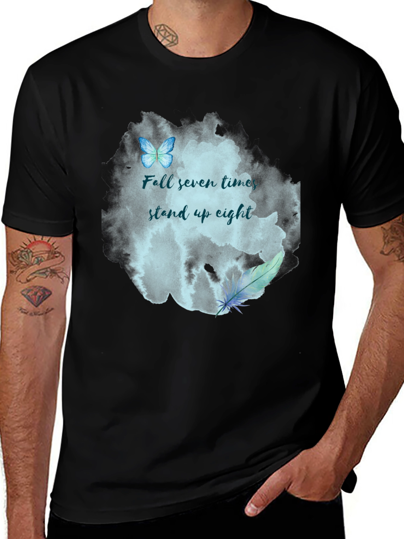Motivational Fall Seven Times Graphic Tee