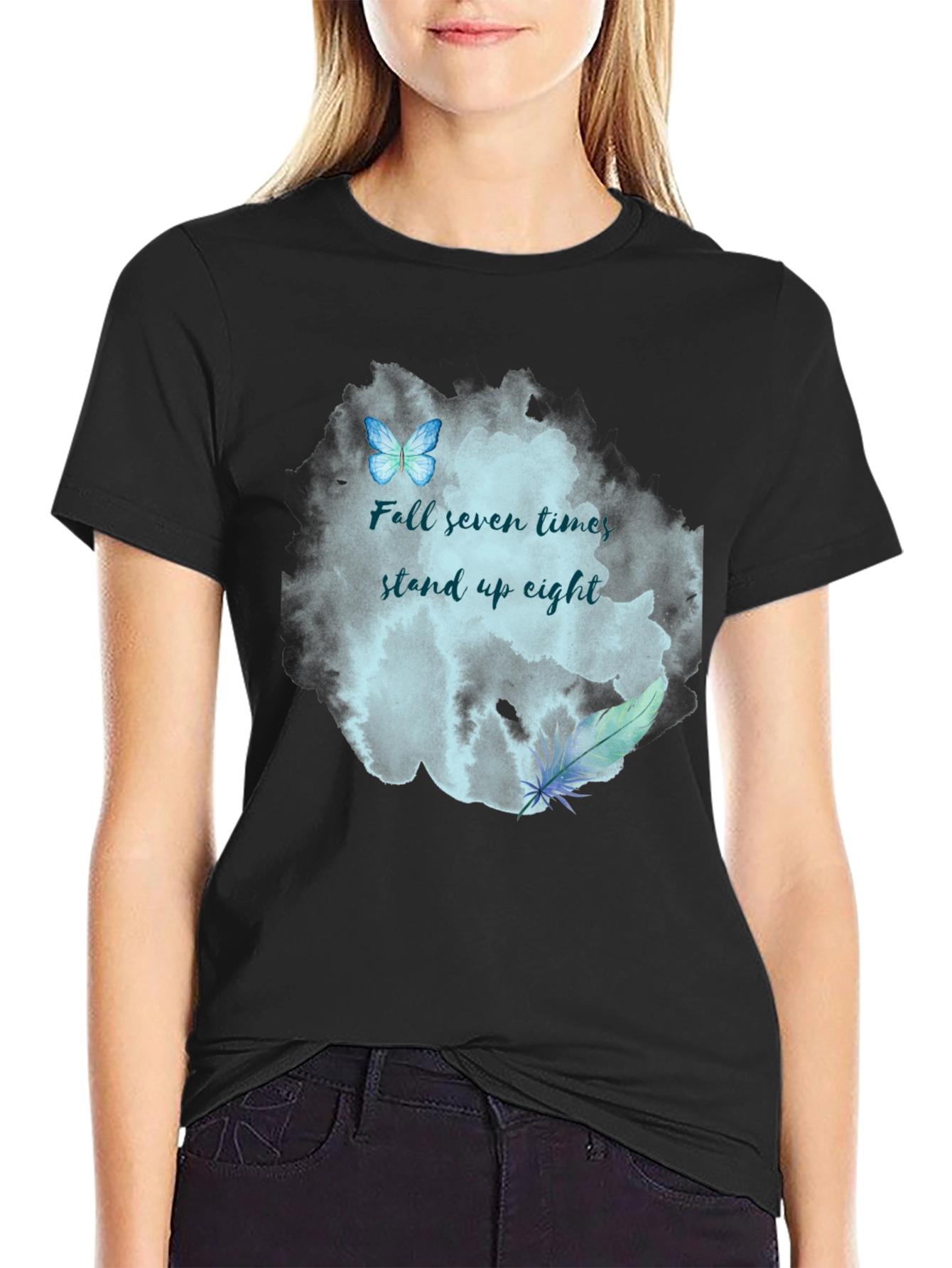 Motivational Fall Seven Times Graphic Tee
