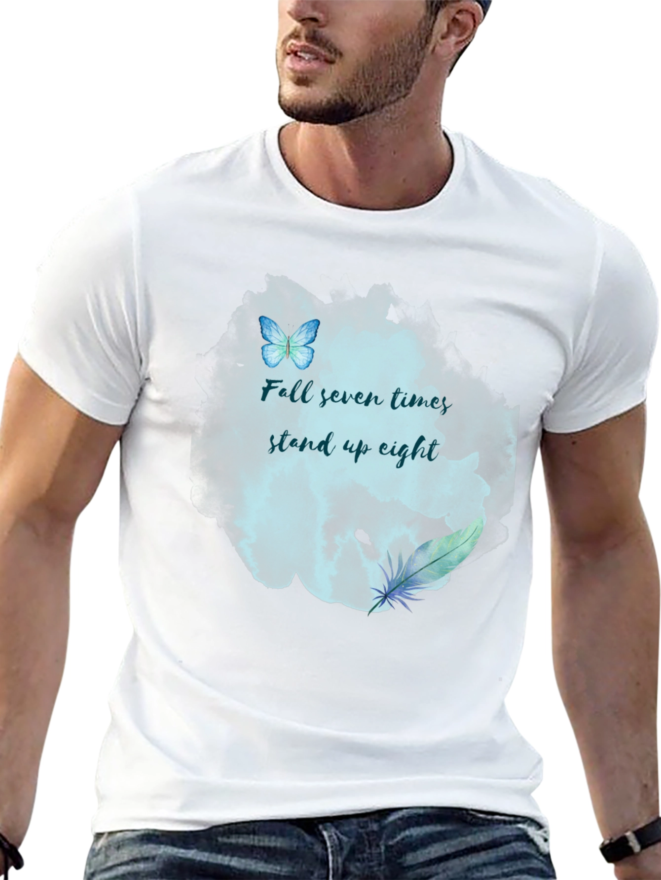 Motivational Fall Seven Times Graphic Tee