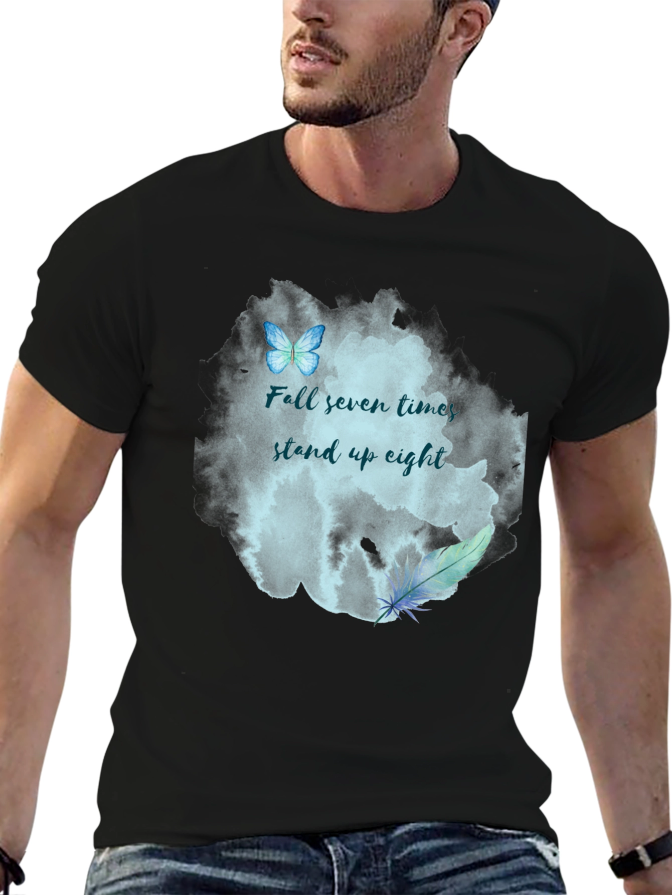 Motivational Fall Seven Times Graphic Tee