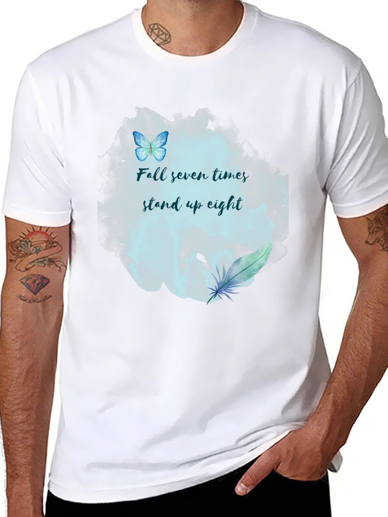 Motivational Fall Seven Times Graphic Tee
