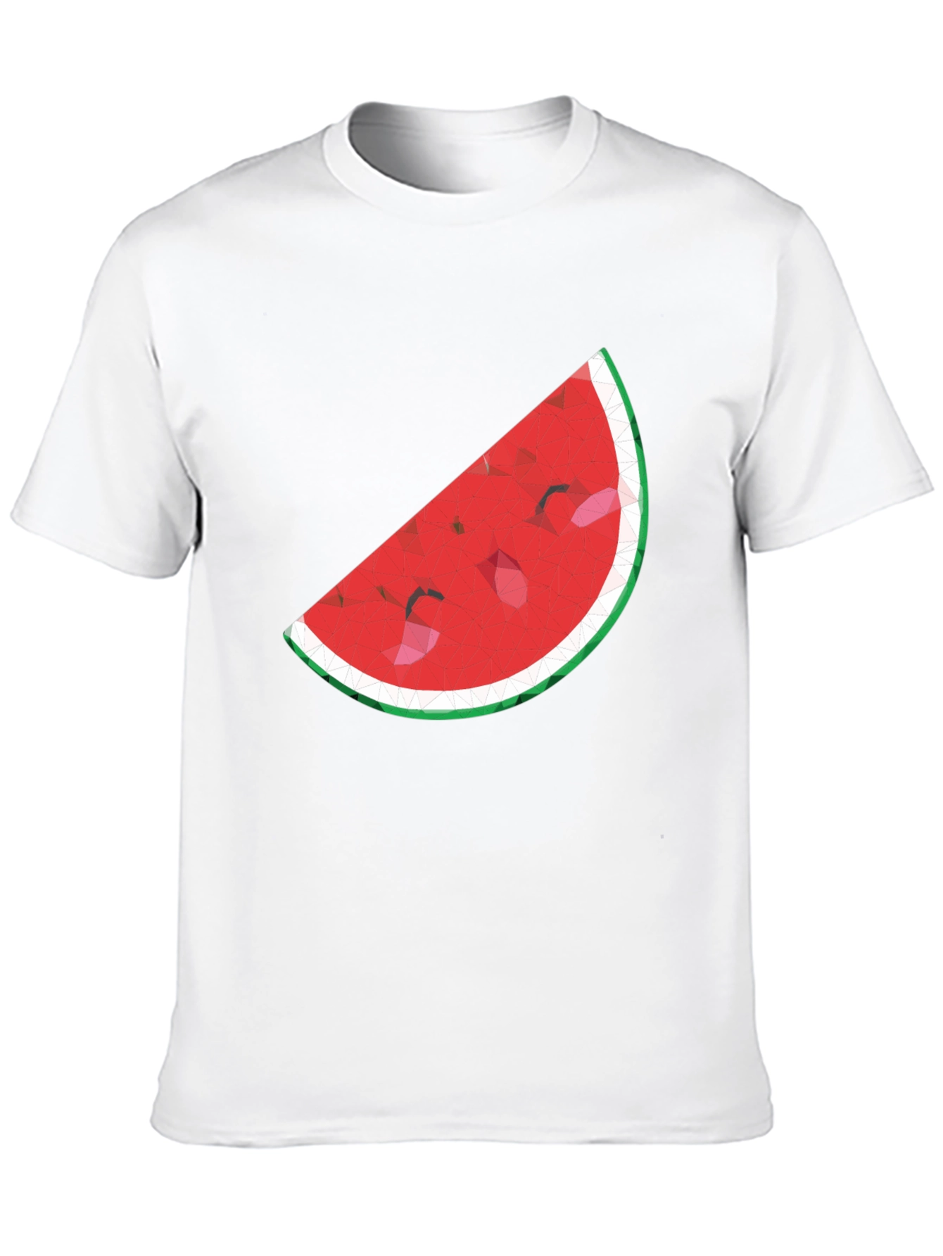 Stylish Watermelon Slice Graphic Tee - Black