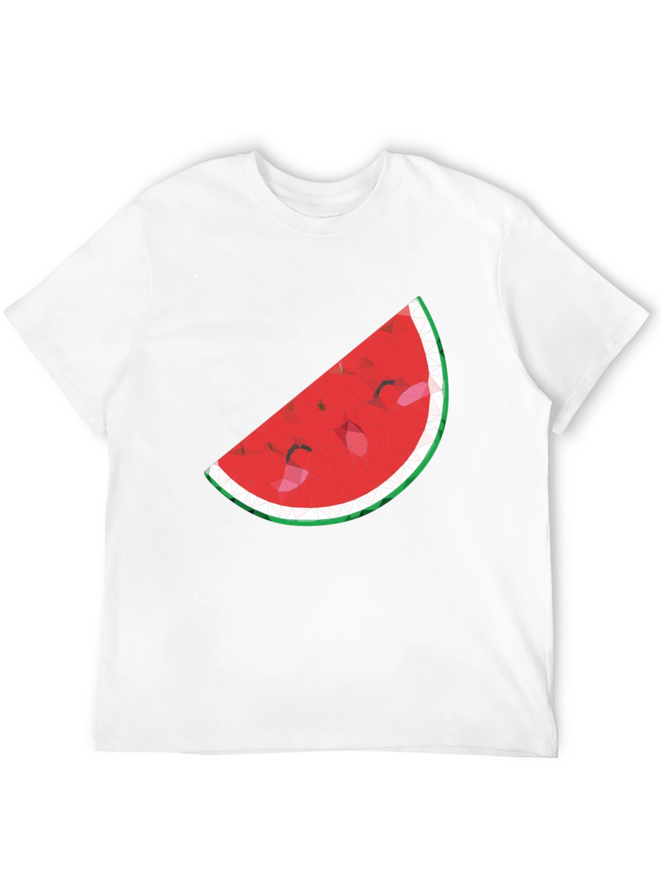 Stylish Watermelon Slice Graphic Tee - Black