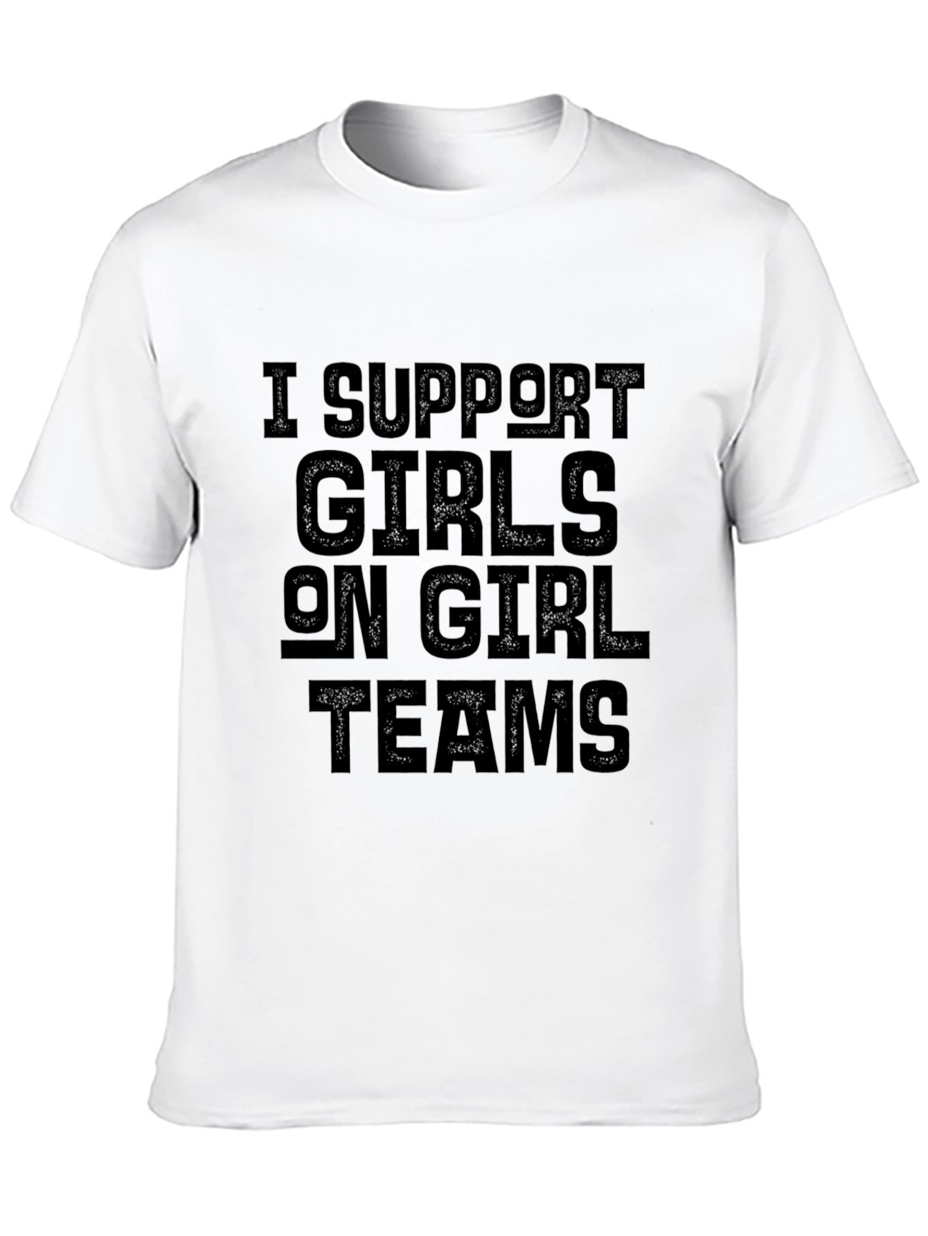 I Support Girls on Girl Teams Black T-Shirt